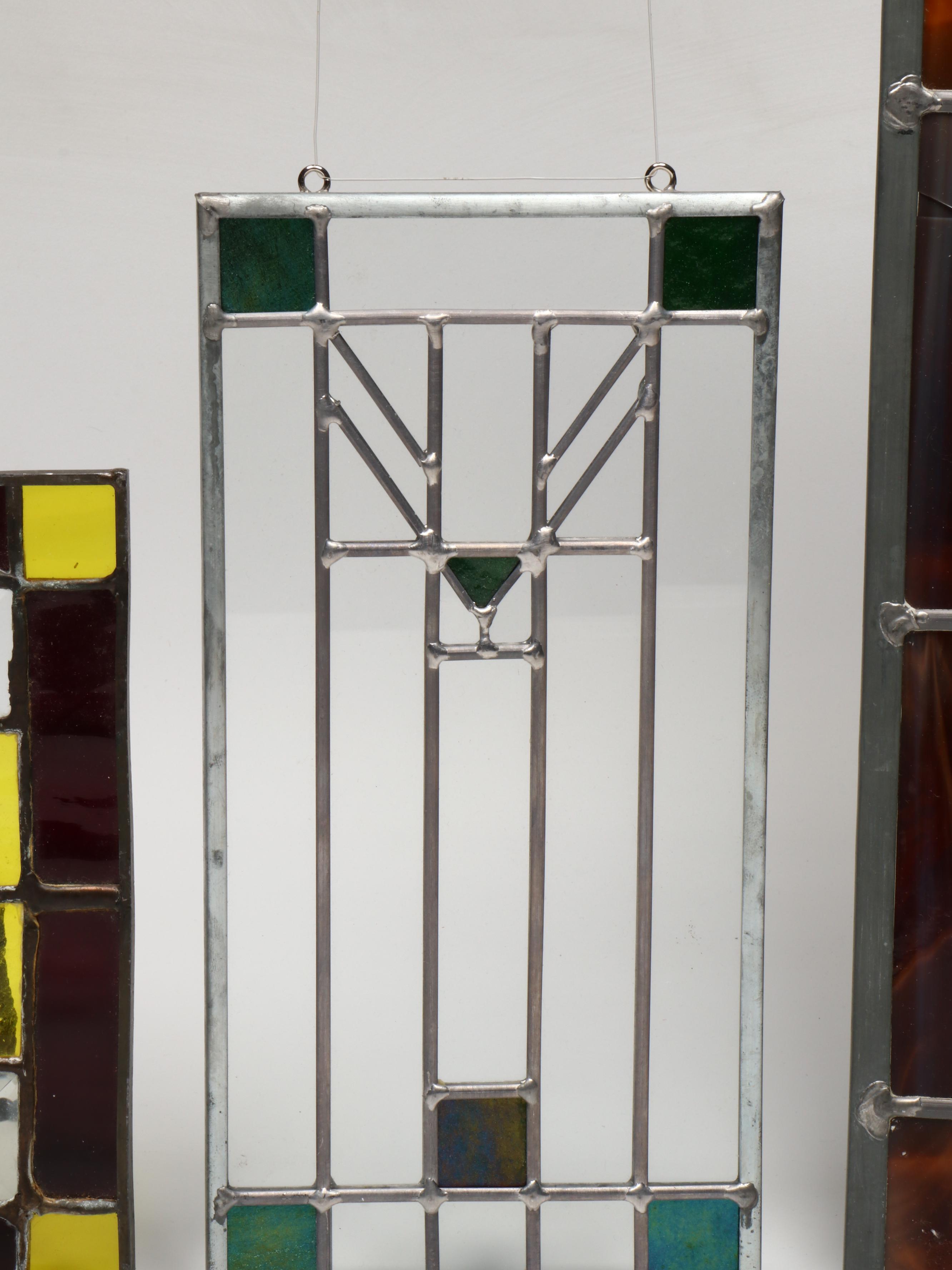 Arts & Crafts Style and Other Stained Glass Window Panels