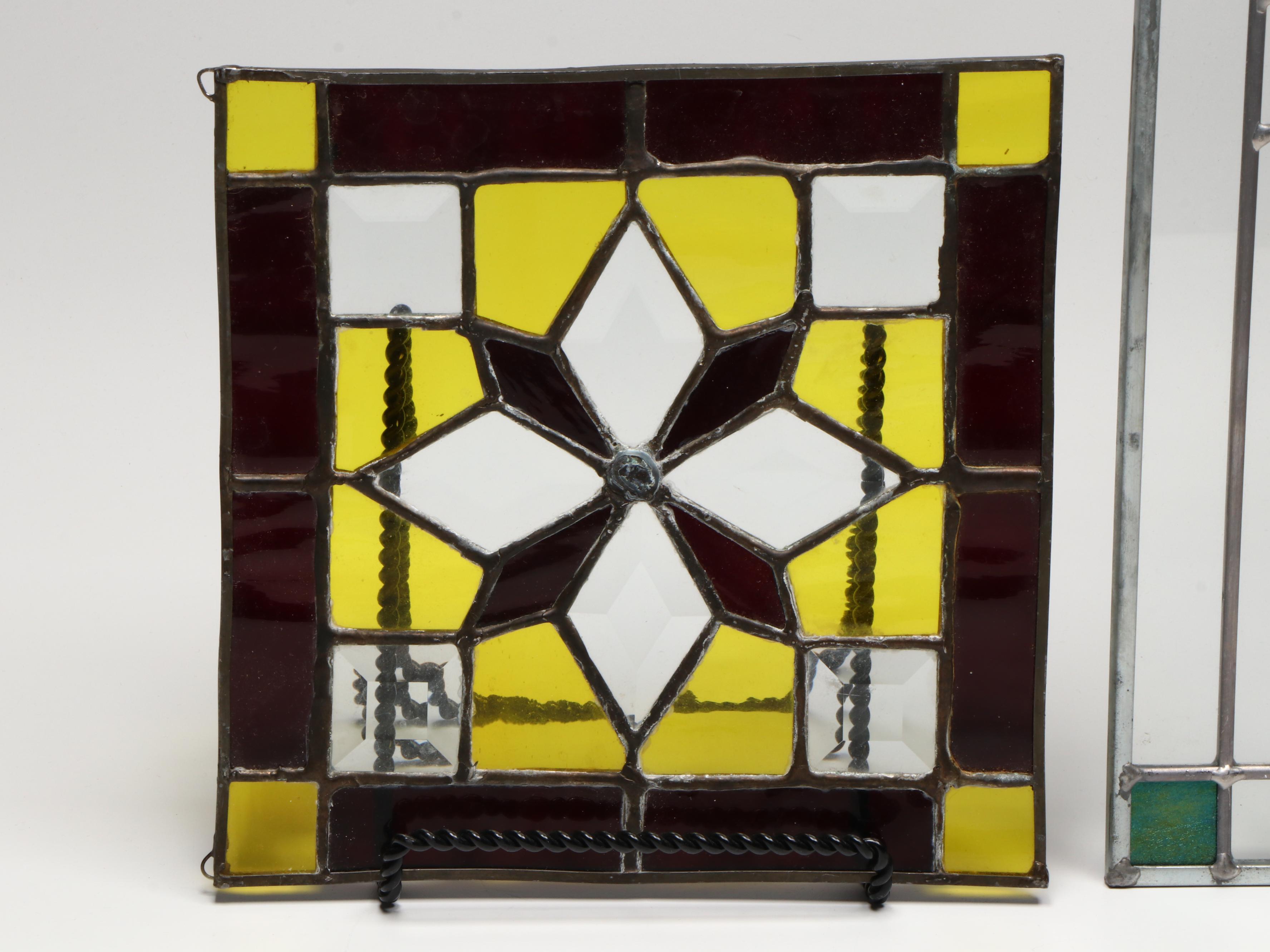 Arts & Crafts Style and Other Stained Glass Window Panels