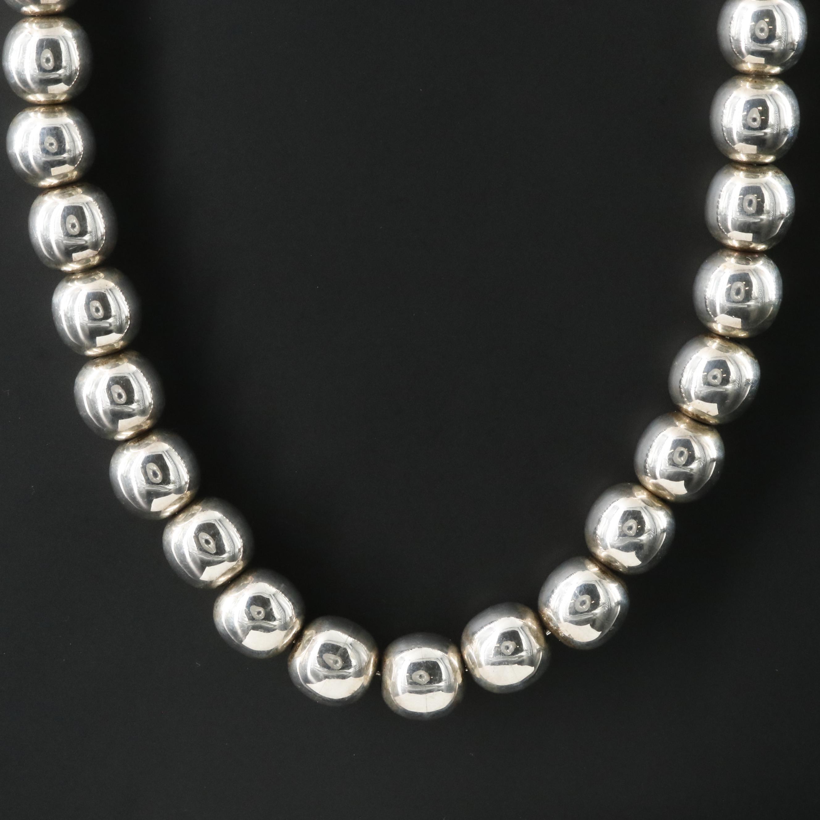Sterling Beaded Necklace