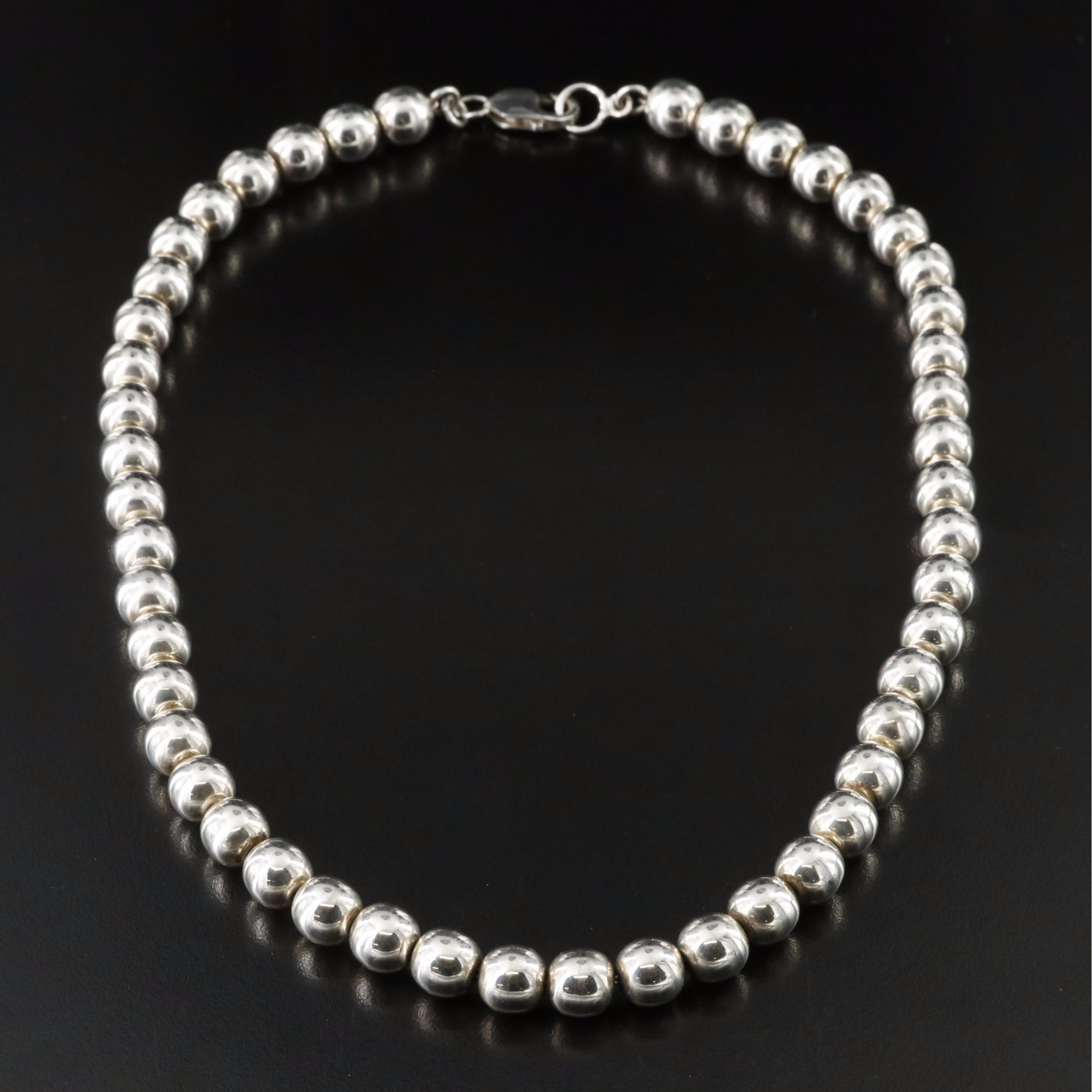 Sterling Beaded Necklace