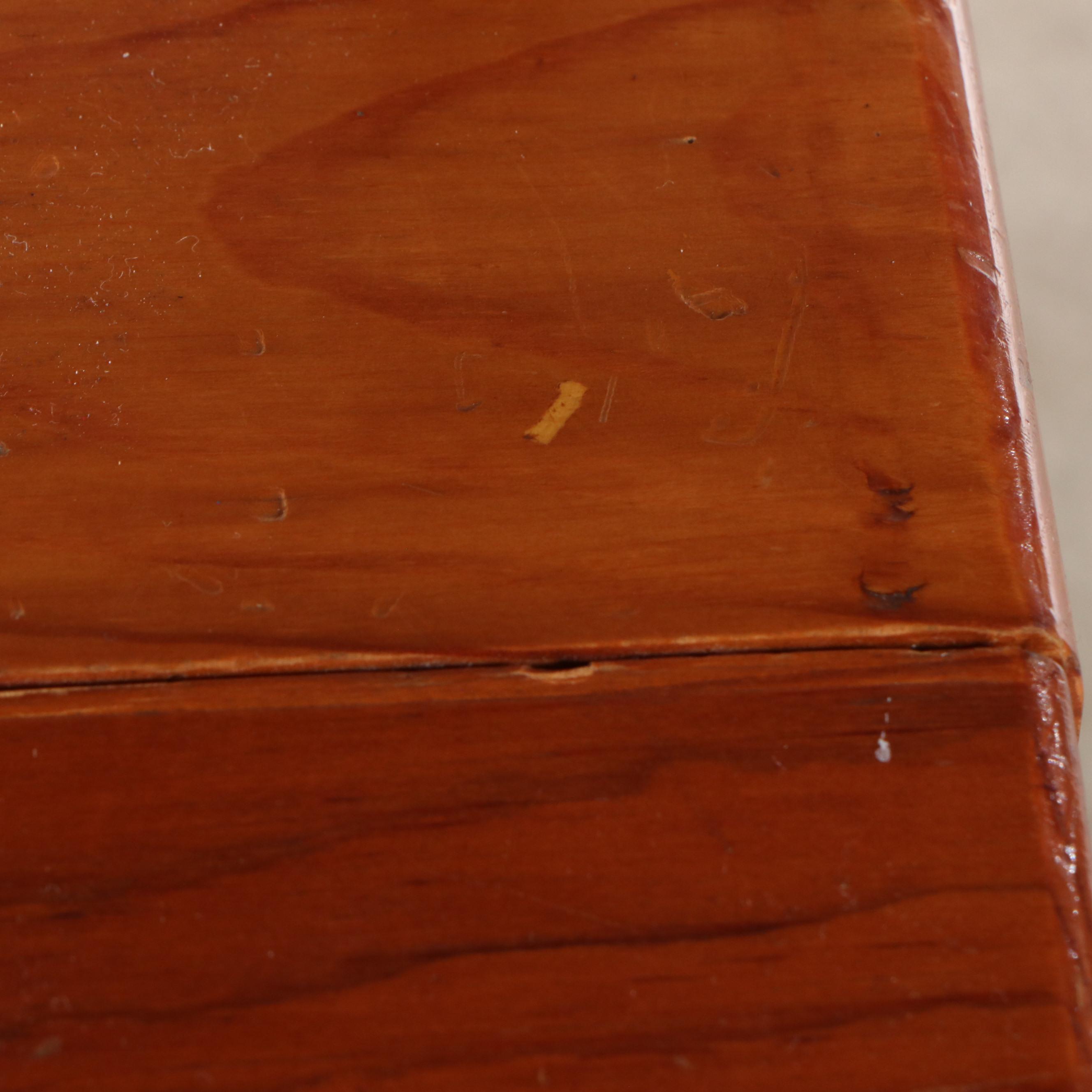 Victorian Style Pine Davenport Desk, Mid to Late 20th Century