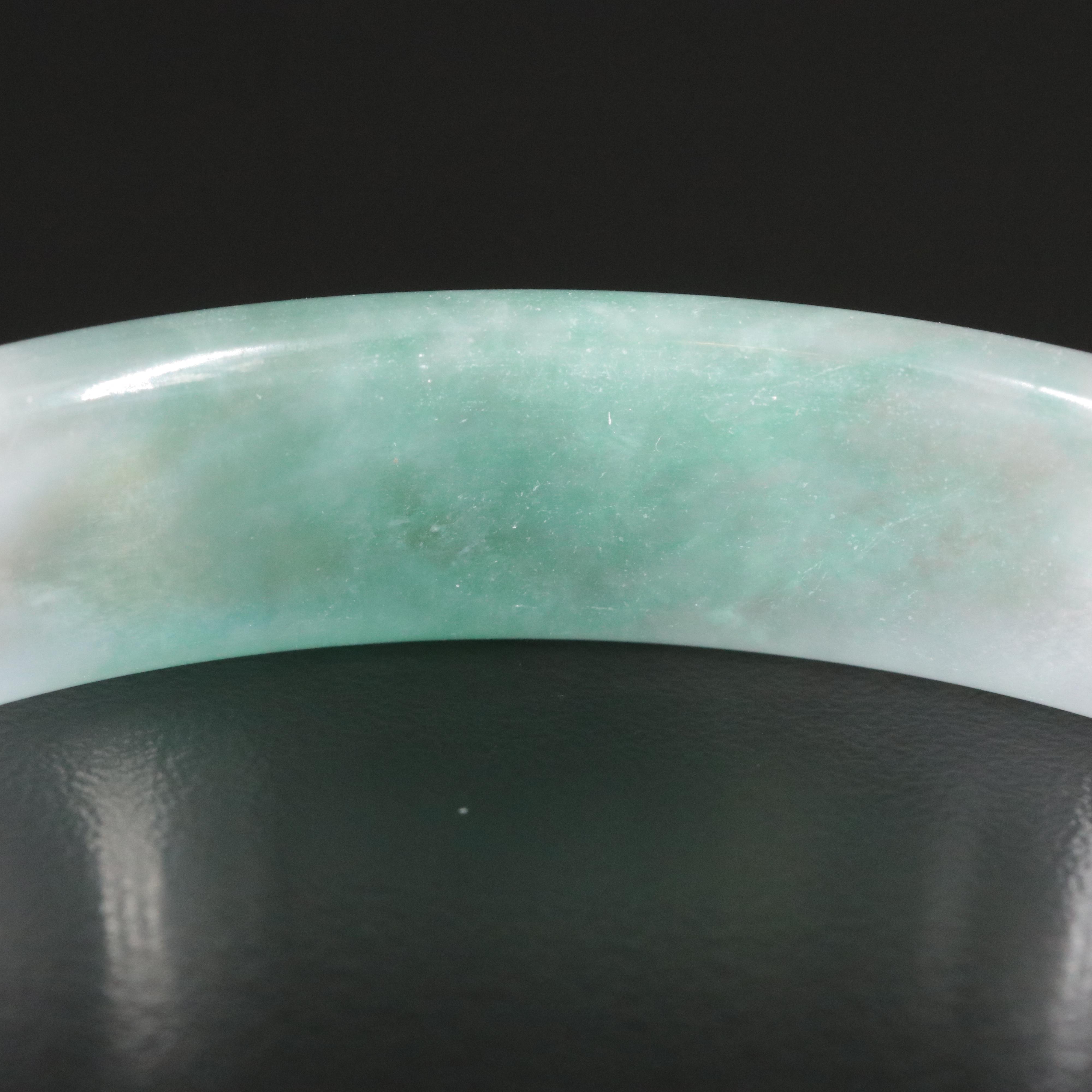 Jadeite Hololith Bangle Bracelet