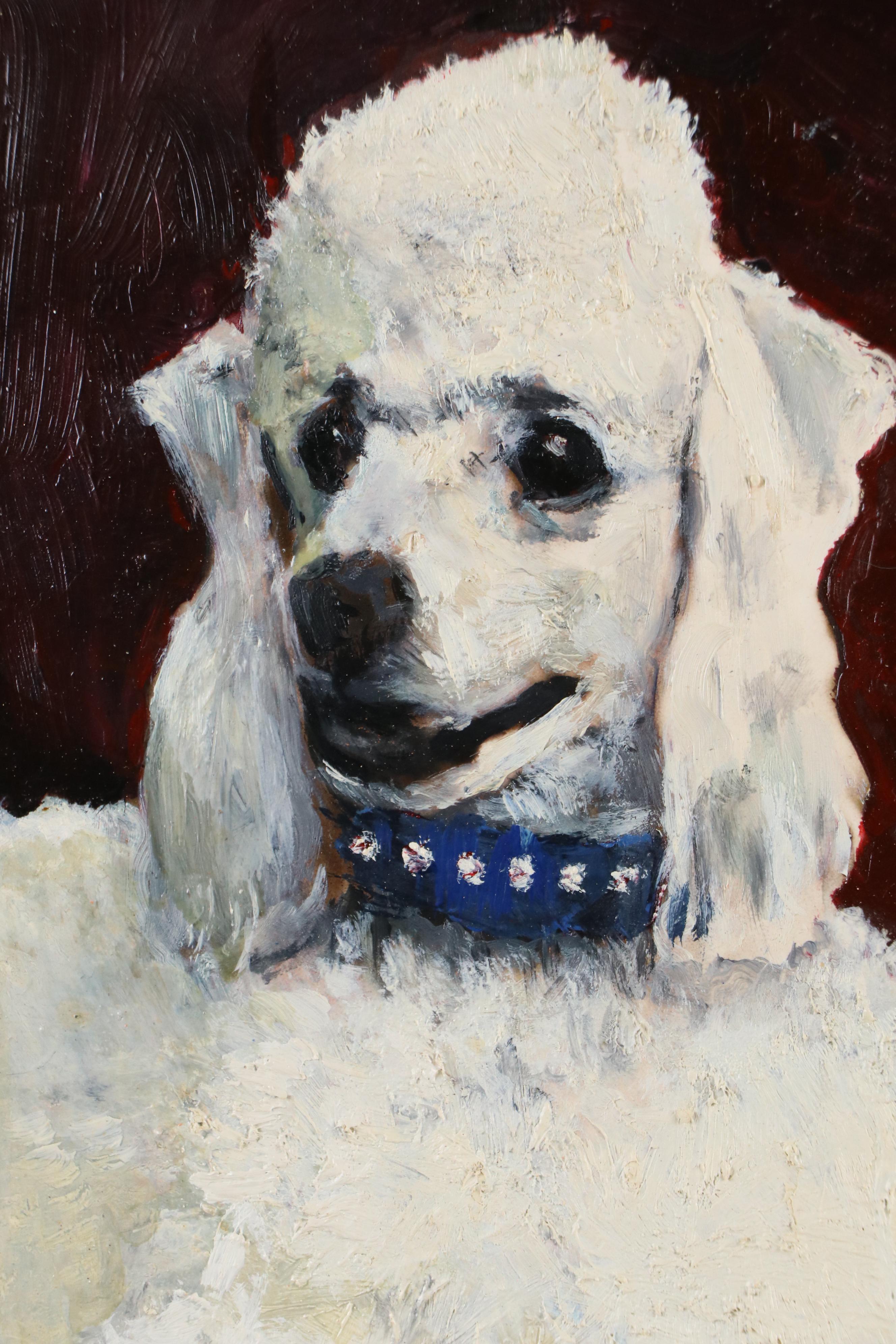 Ragan Poodle Pet Portrait Oil Painting "Andre"