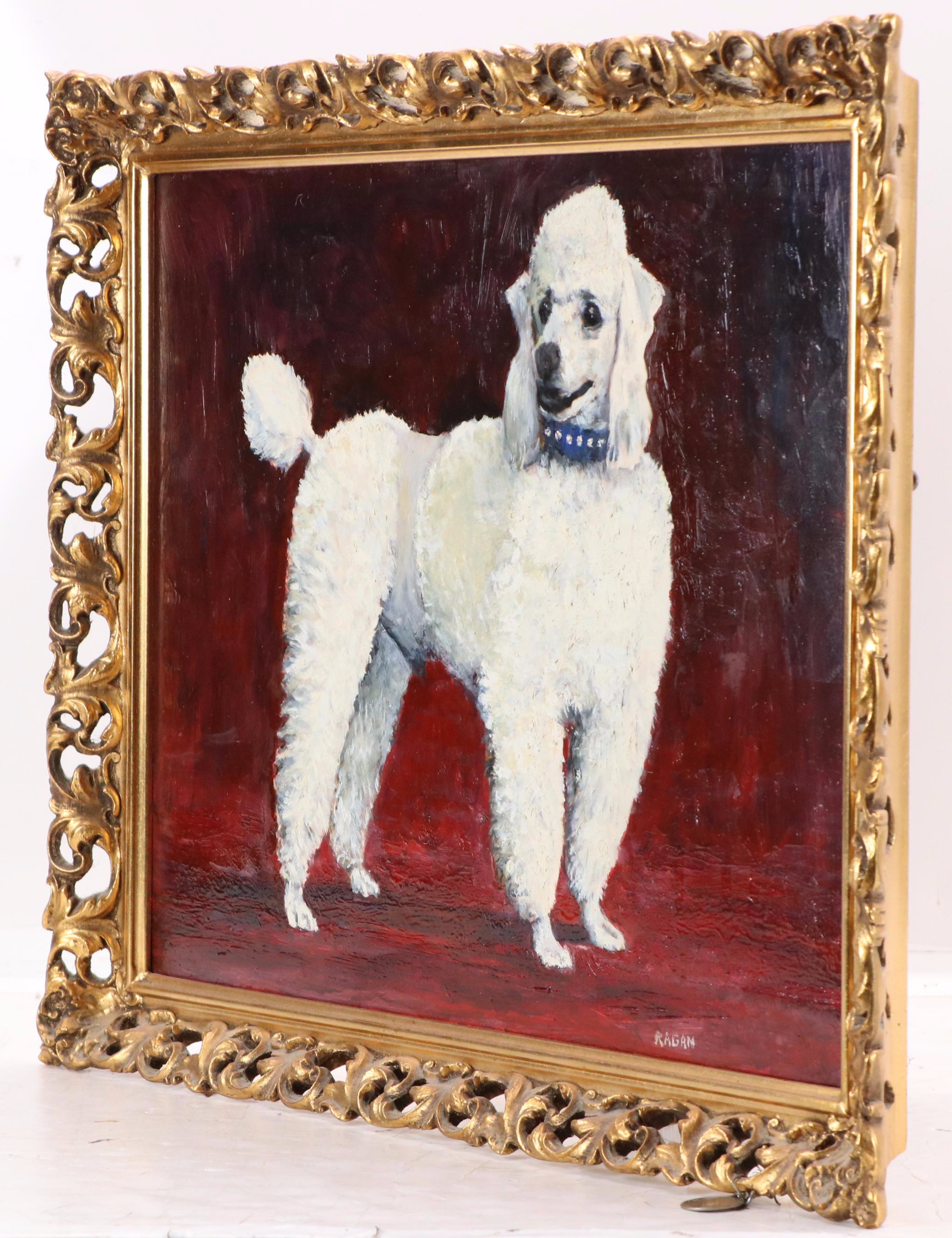 Ragan Poodle Pet Portrait Oil Painting "Andre"