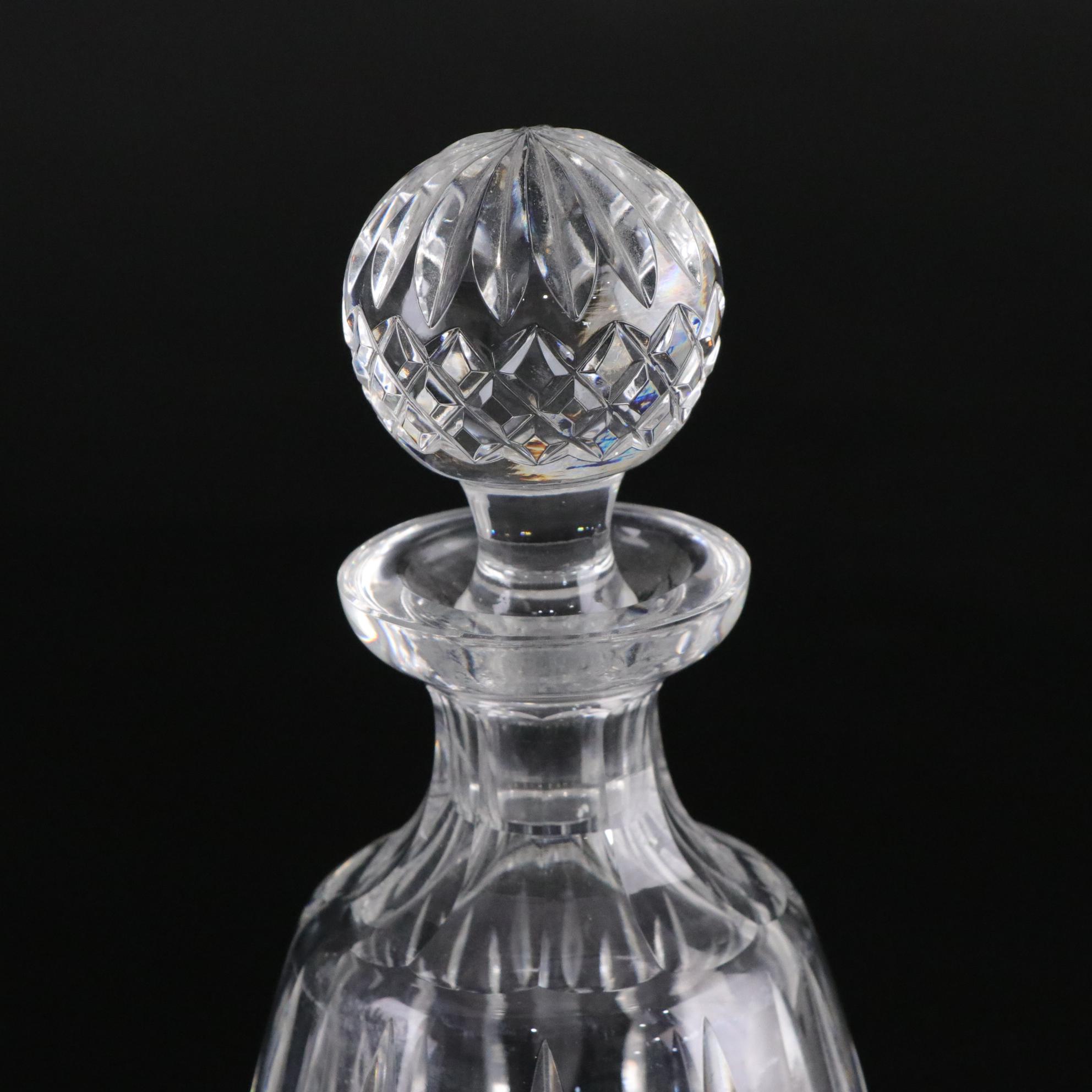 Waterford Crystal "Lismore" Spirit Decanter and "Rosslare" Hock Wine Glasses
