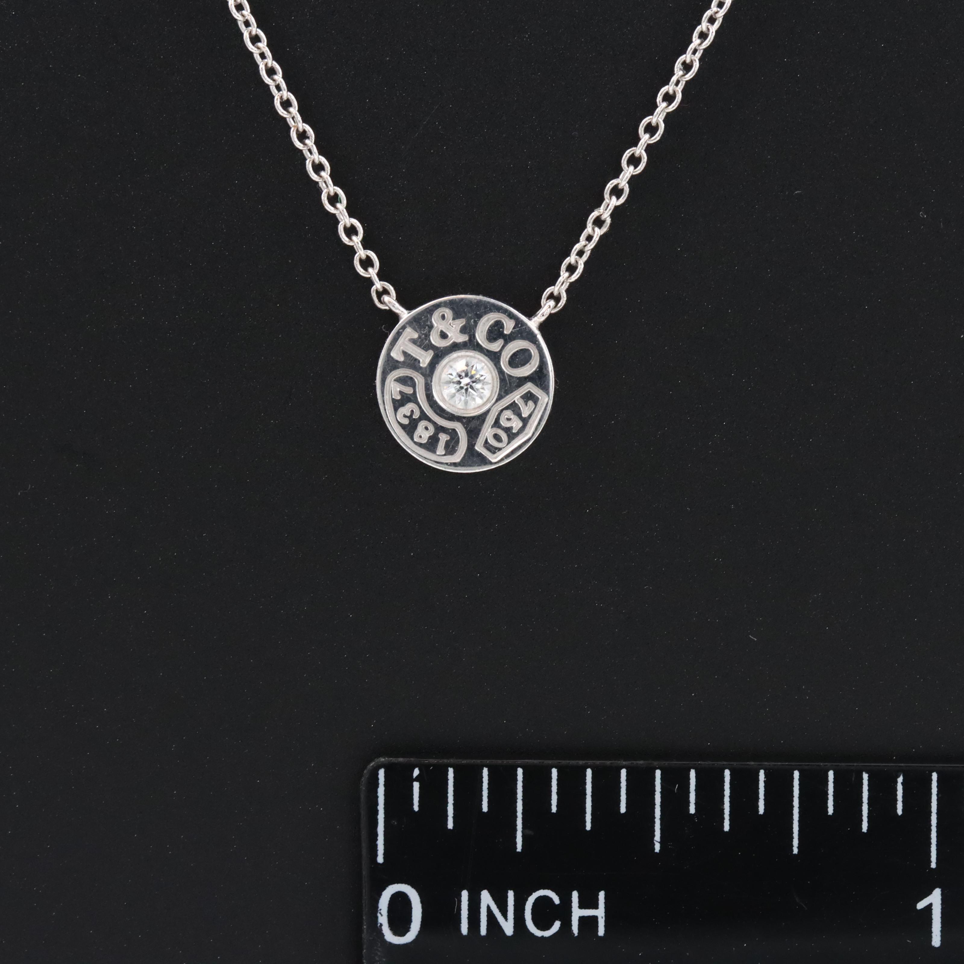 Tiffany & Co. 1837 18K Diamond Circle Necklace