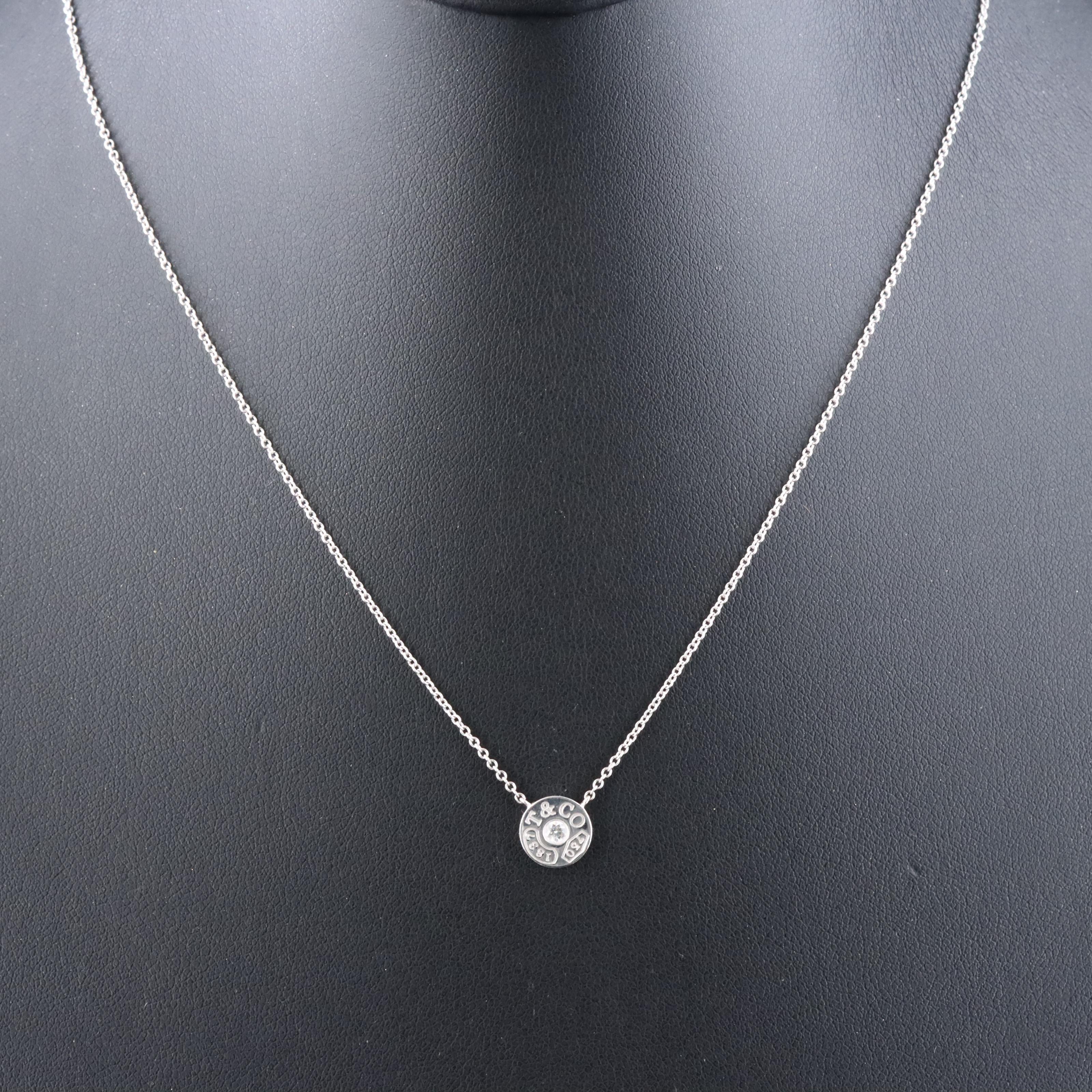 Tiffany & Co. 1837 18K Diamond Circle Necklace