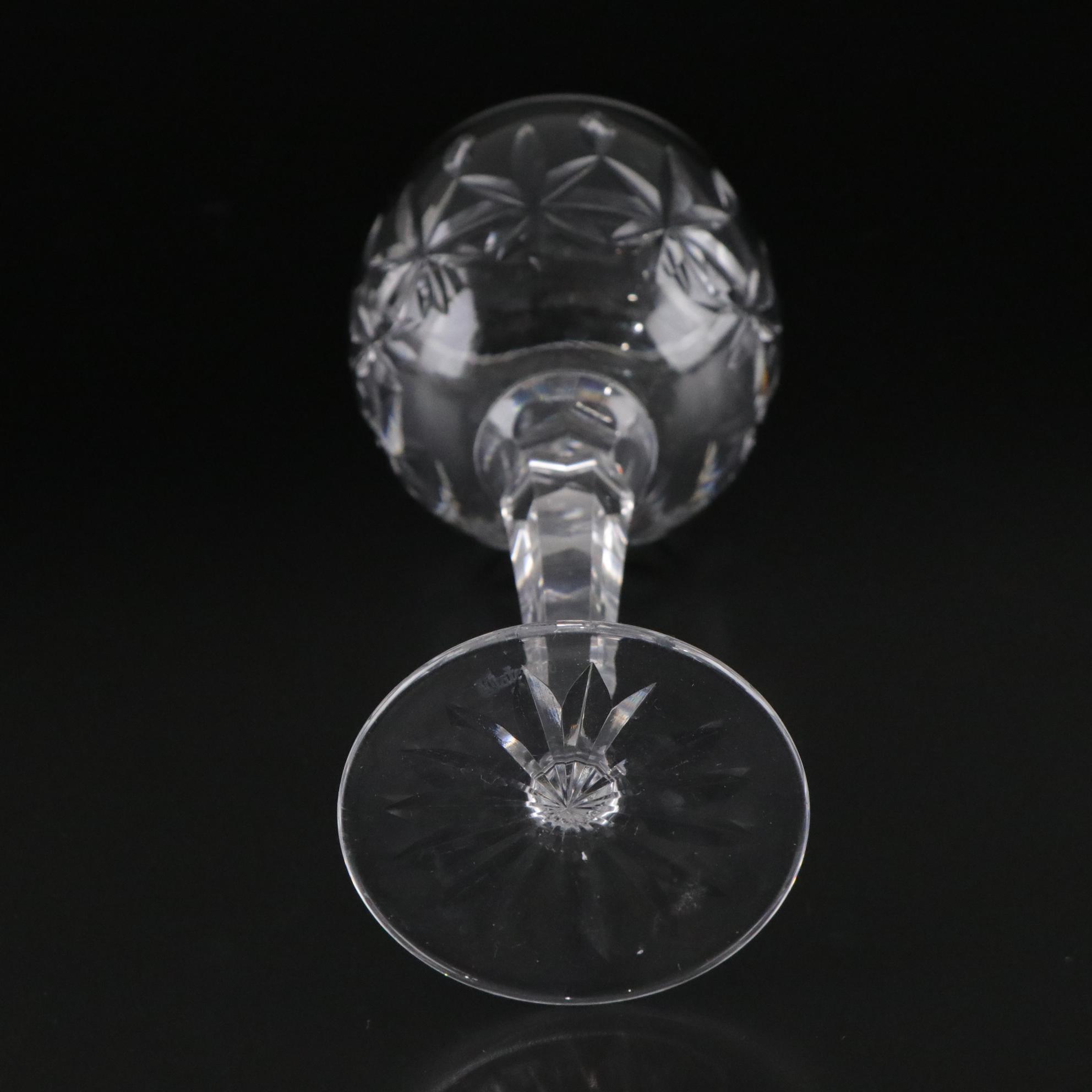 Waterford Crystal "Lismore" Spirit Decanter and "Rosslare" Hock Wine Glasses