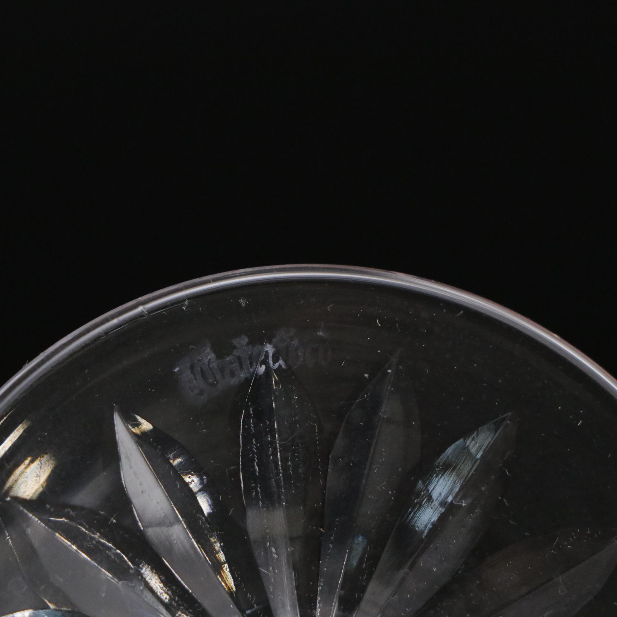 Waterford Crystal "Lismore" Spirit Decanter and "Rosslare" Hock Wine Glasses