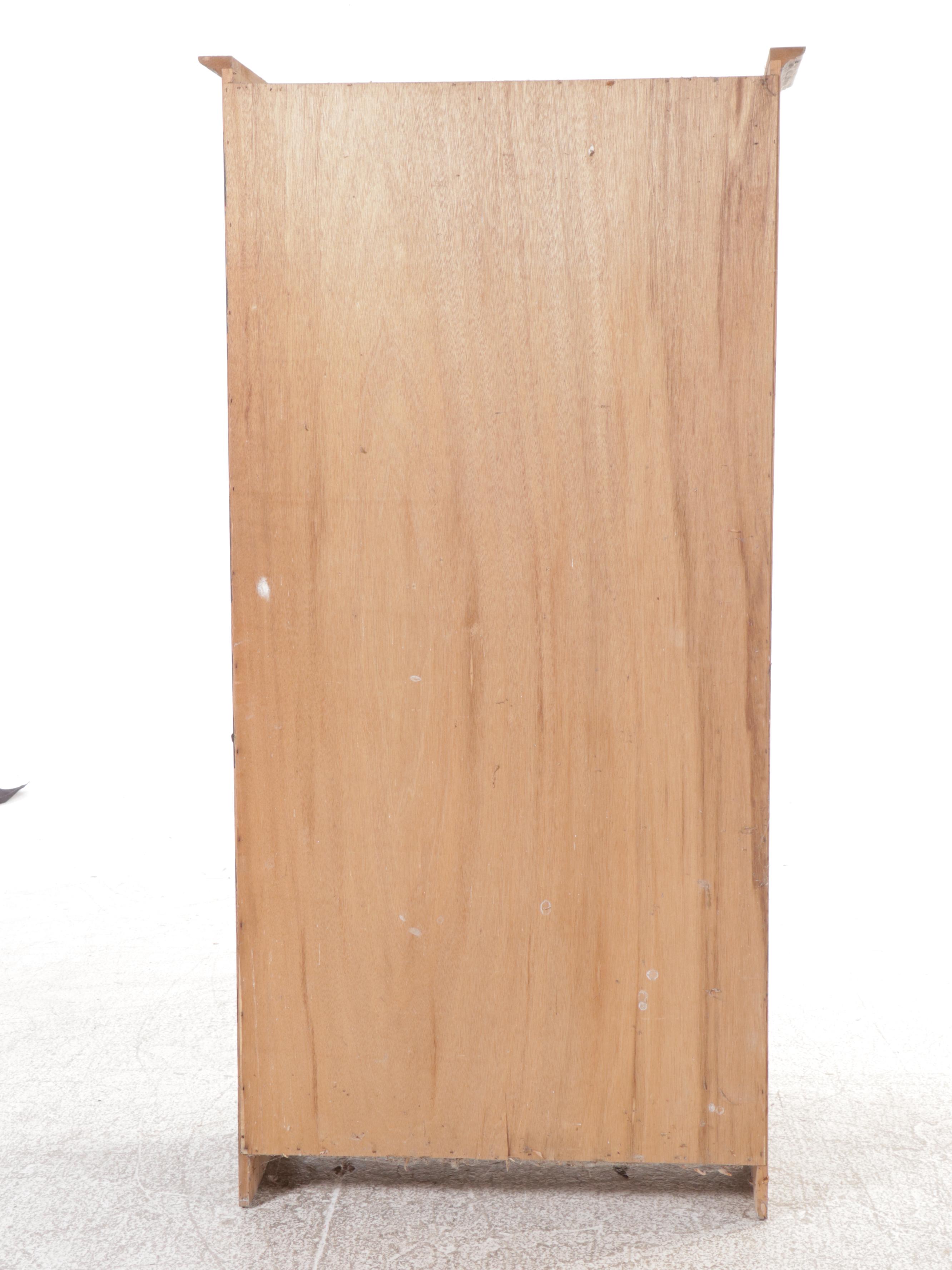 Traditional Style Distressed Pine Cabinet