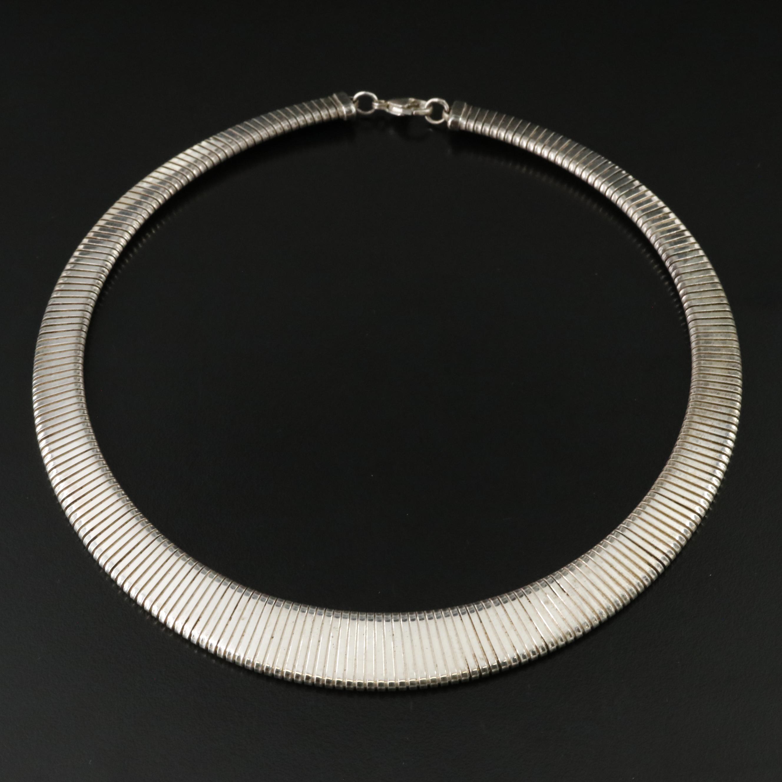 Sterling Tubogas Chain Necklace
