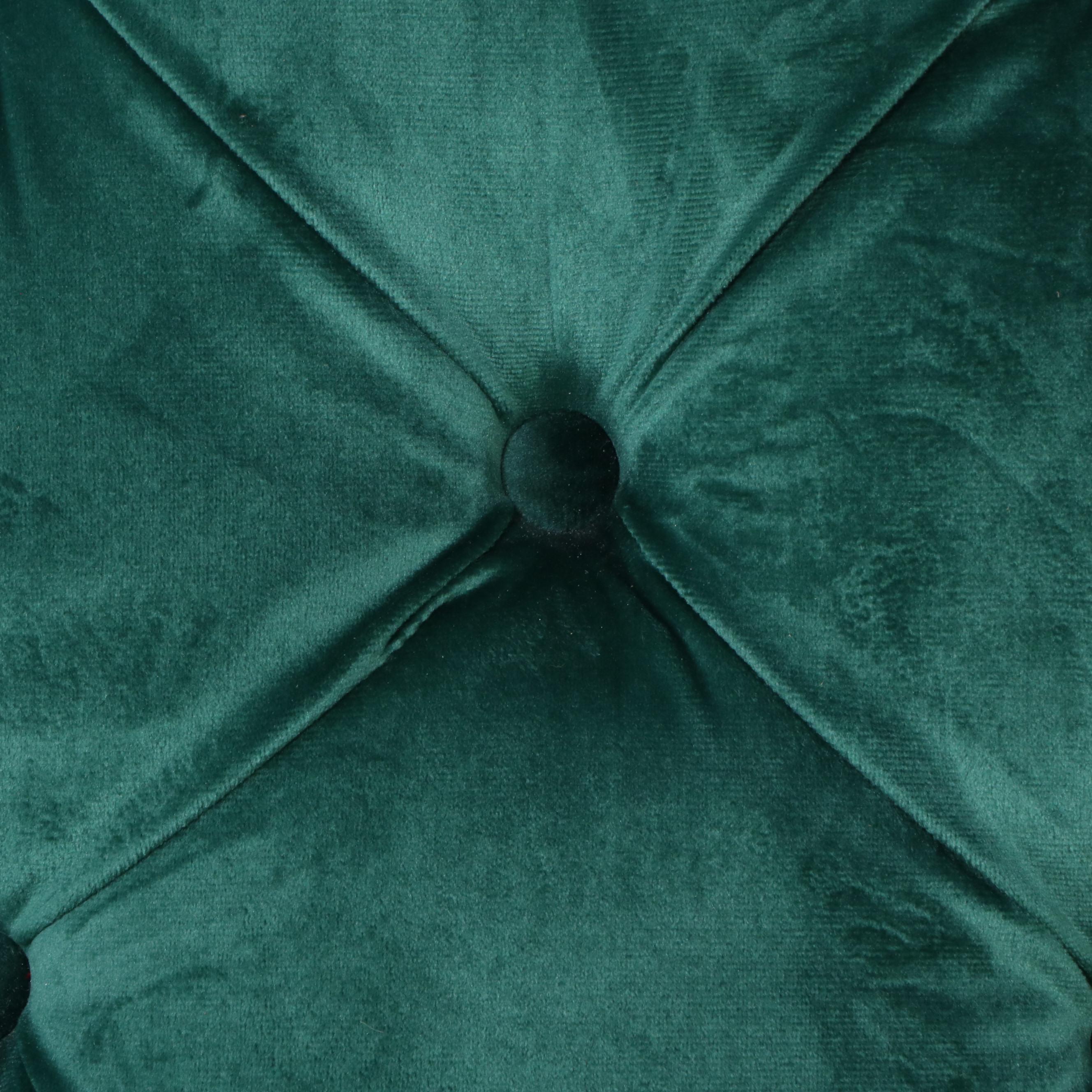 Emerald Green Tufted Velvet Armchair