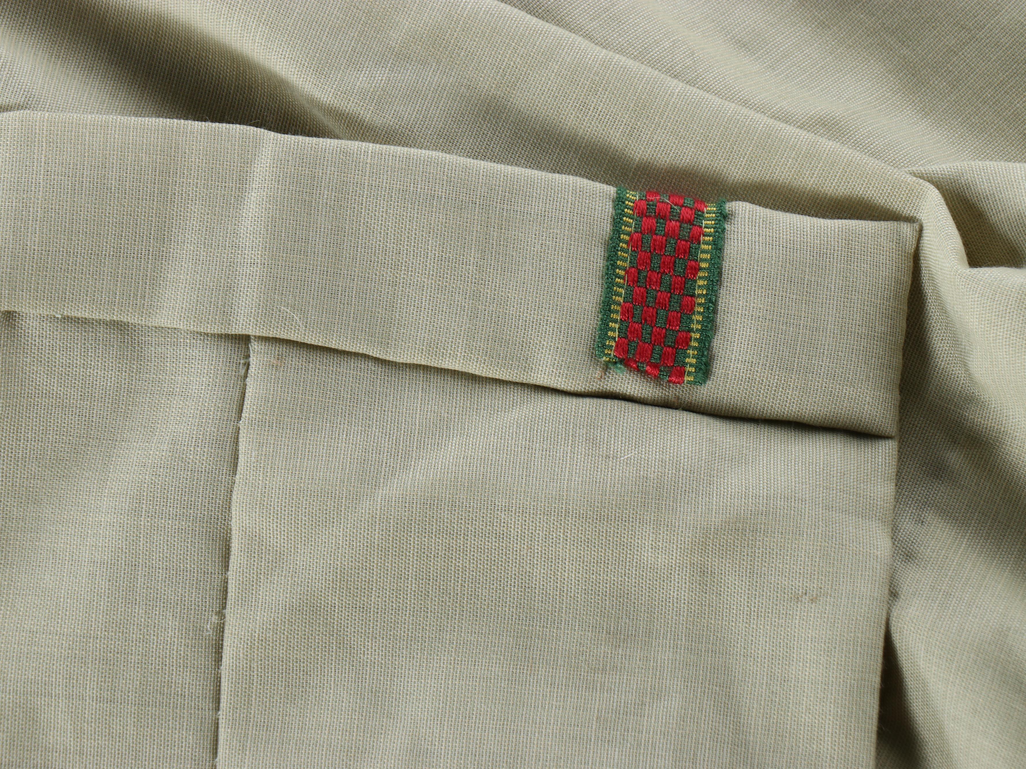 Custom Curtain Panels with Red Woven Trim & Rope Tiebacks