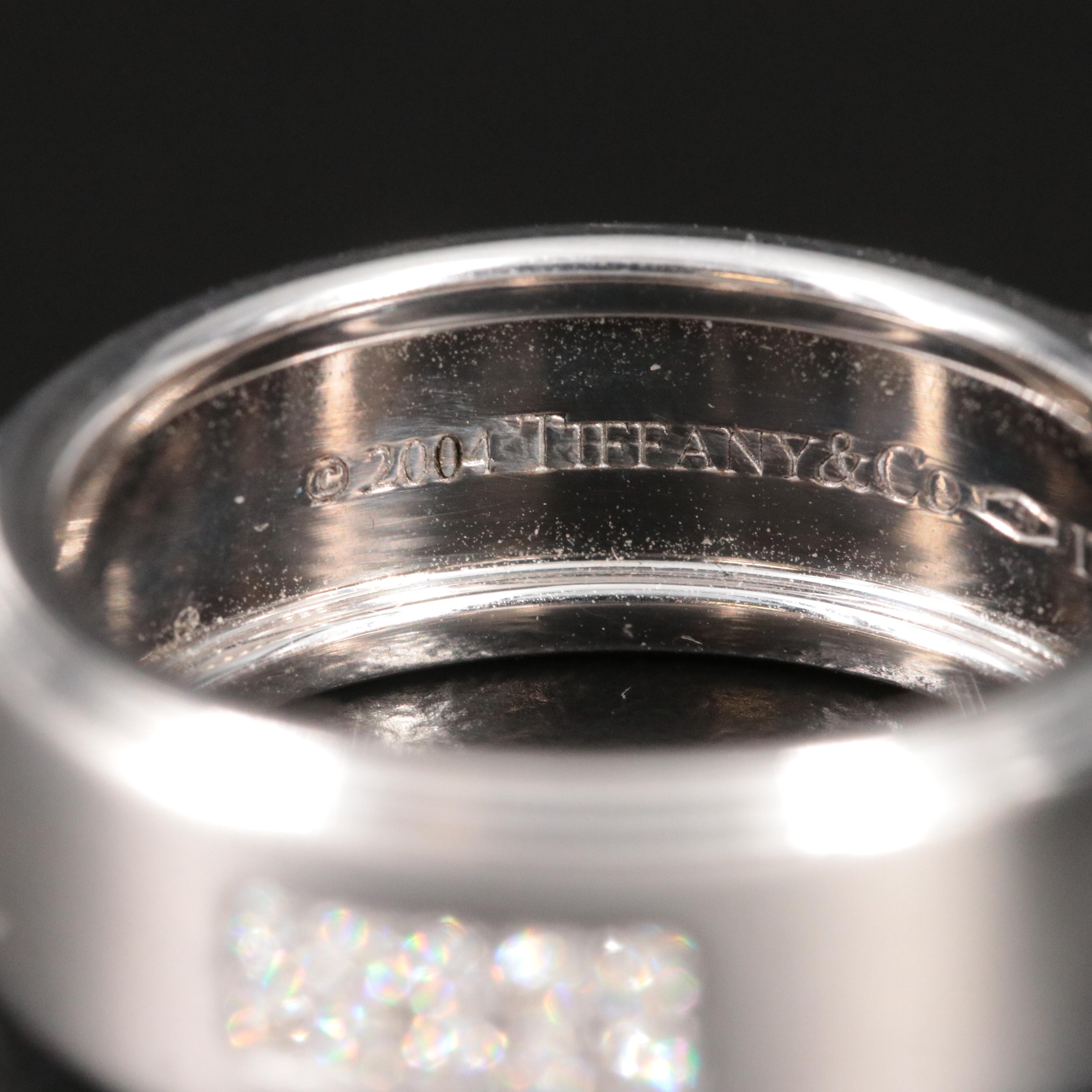 Tiffany & Co. 18K Diamond Band with Brushed Finish