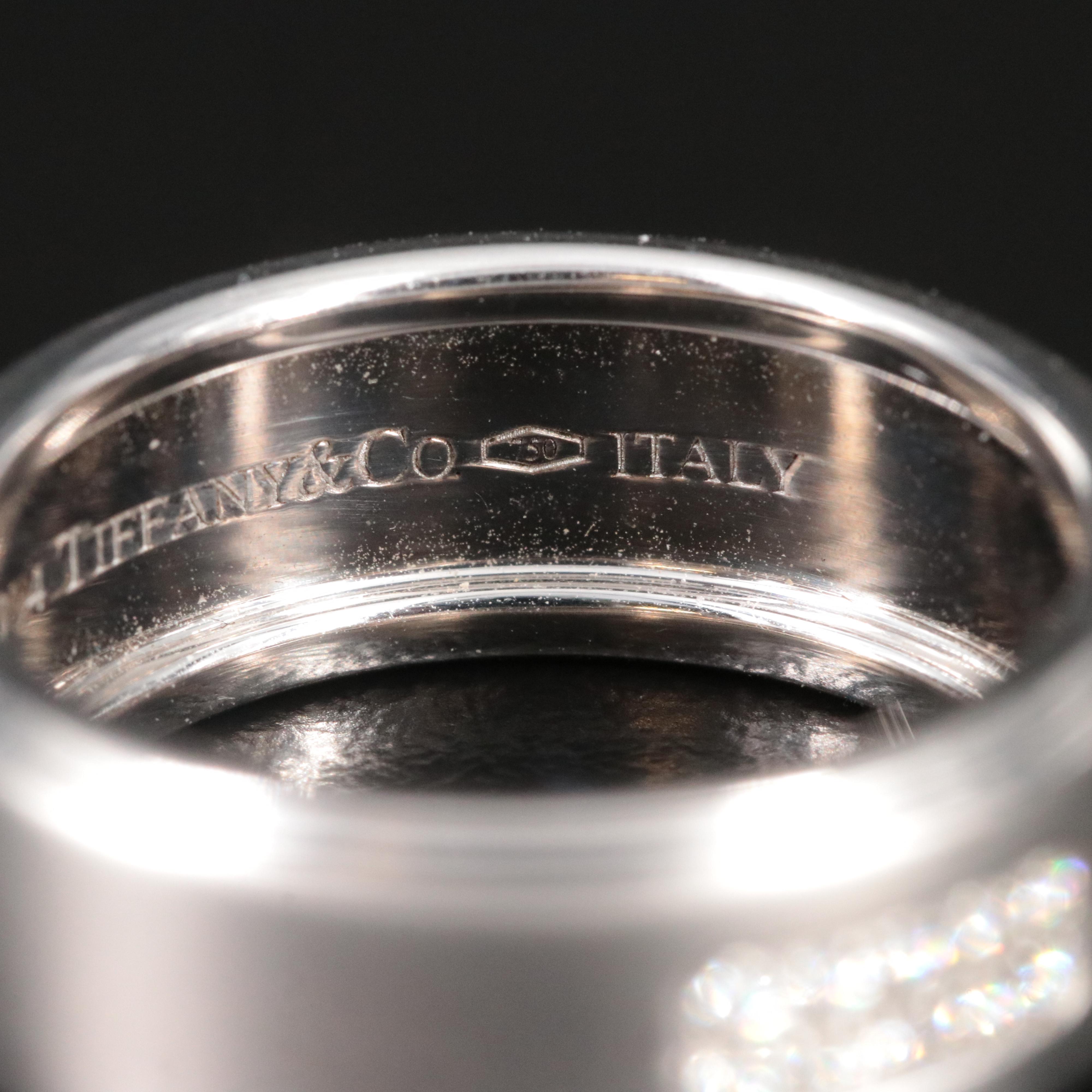 Tiffany & Co. 18K Diamond Band with Brushed Finish