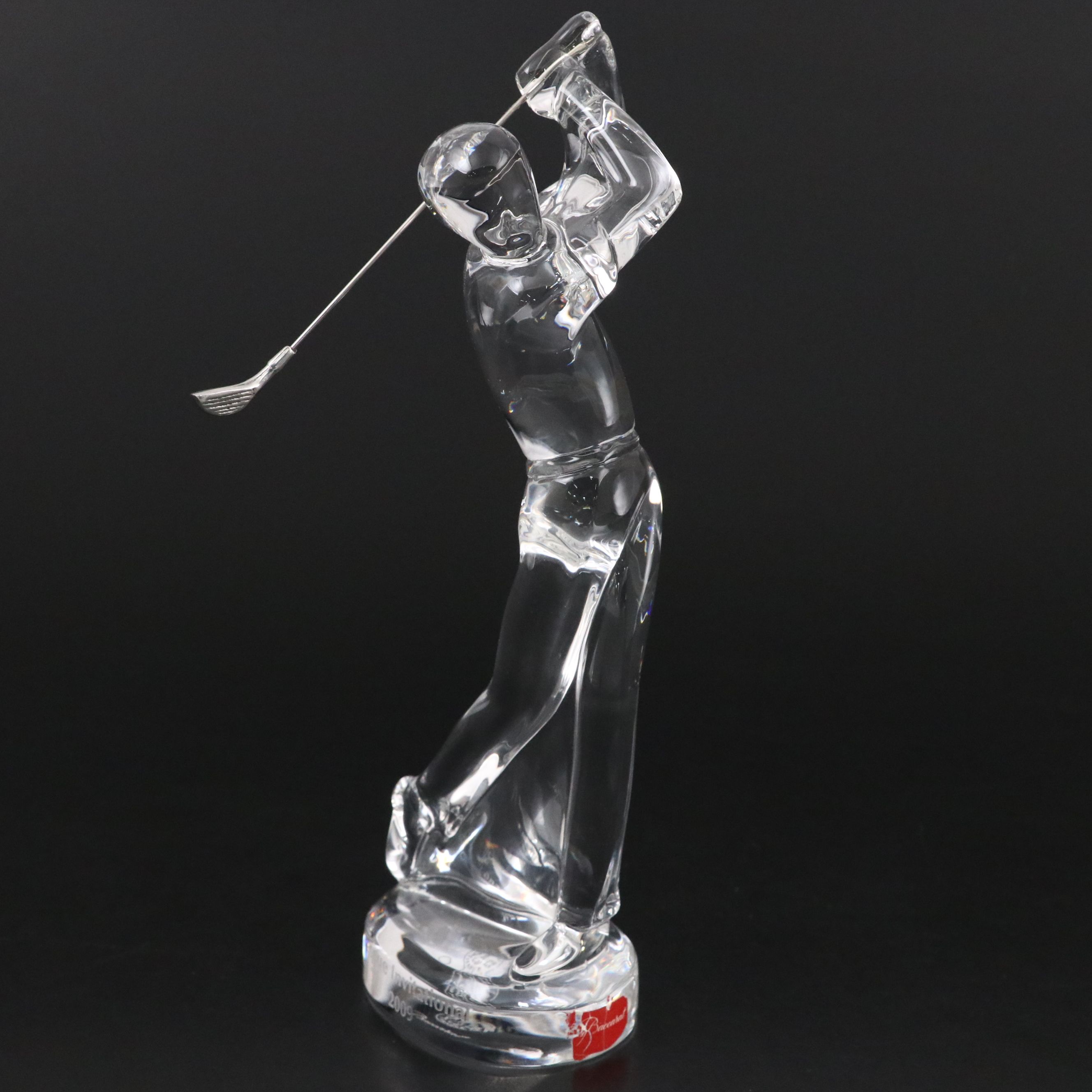Baccarat Fescue Invitational Clear Crystal Golfer Figurine, 2009