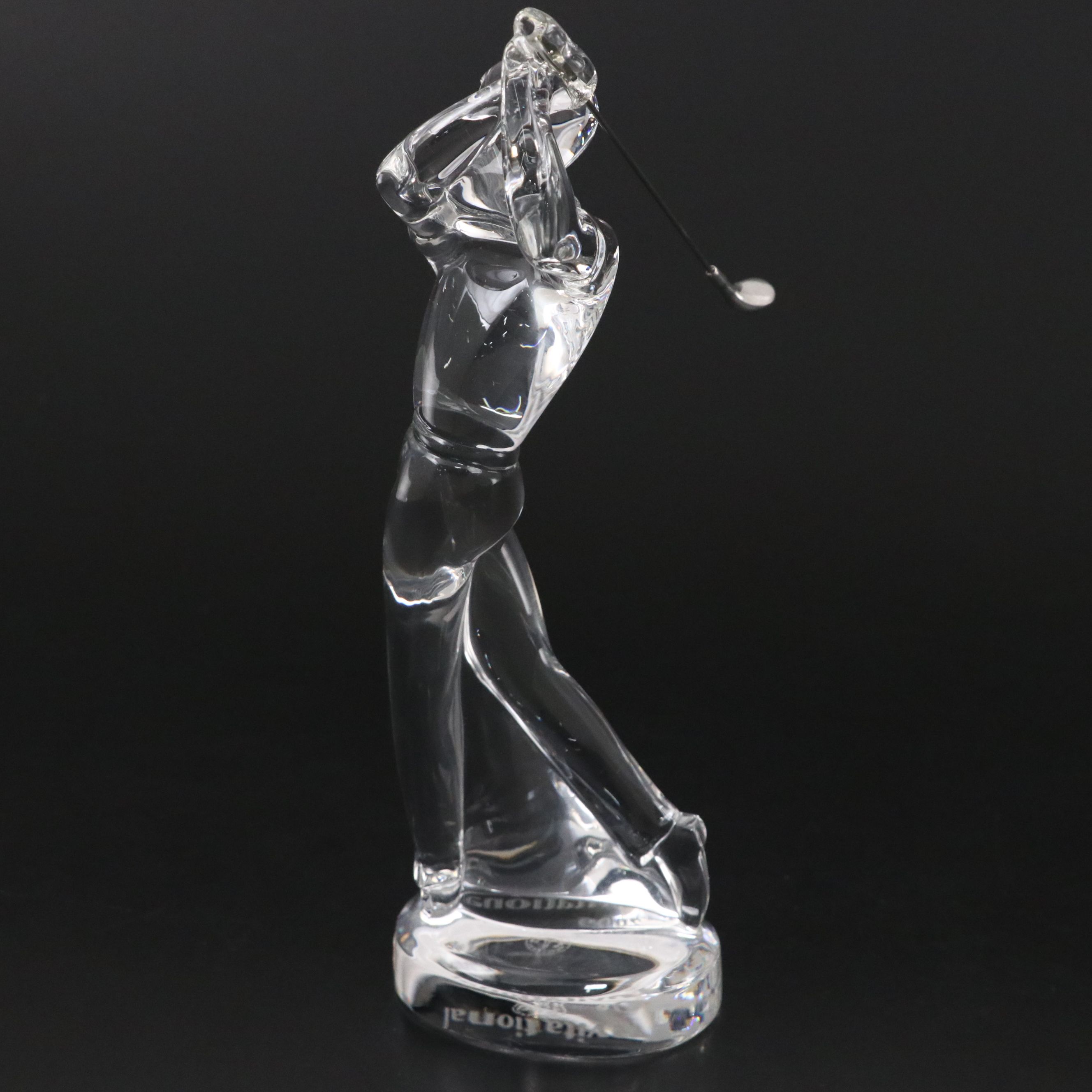 Baccarat Fescue Invitational Clear Crystal Golfer Figurine, 2009