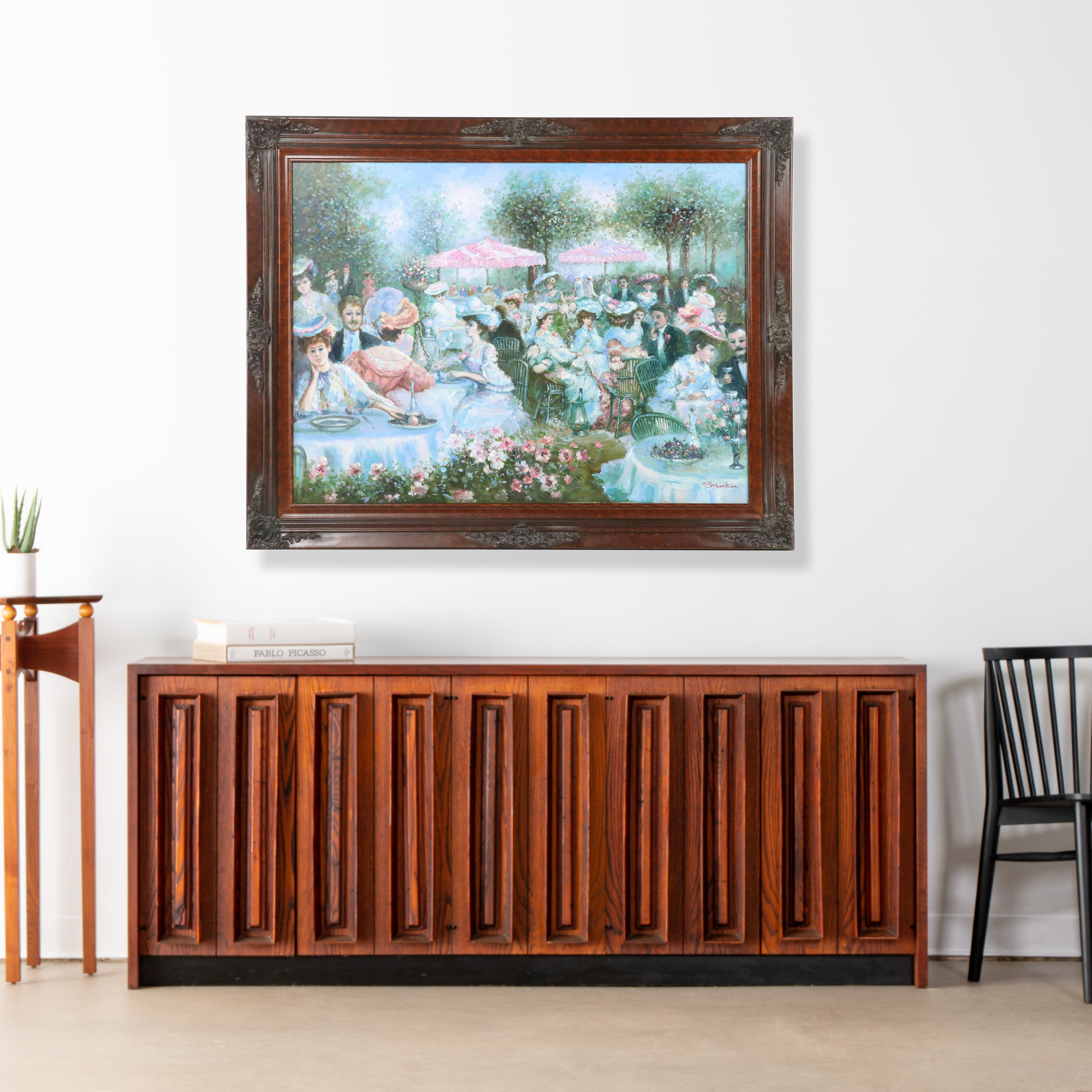 Oil Painting After Pierre Georges Jeanniot "Le Diner a l'Hotel Ritz"