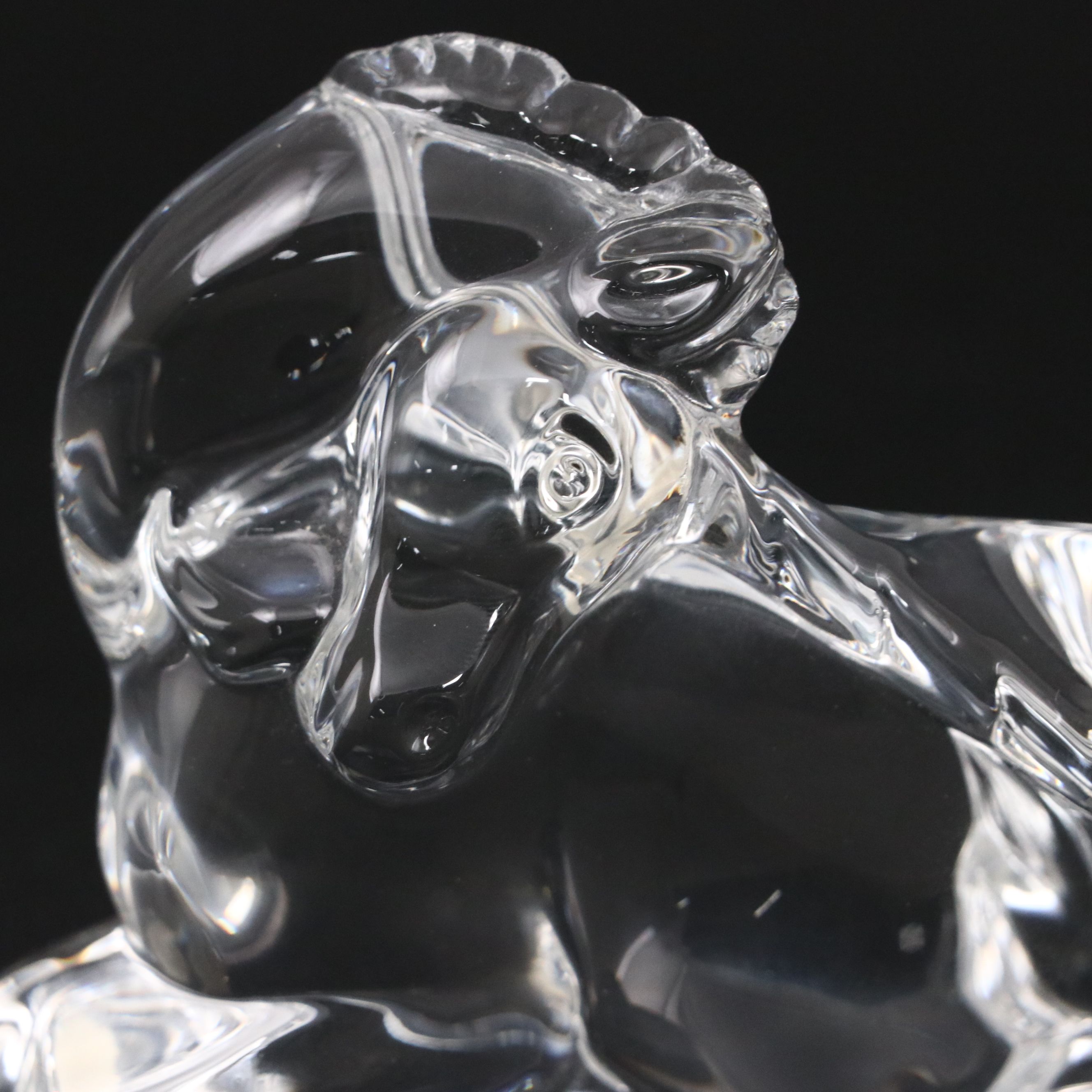 Baccarat Crystal Glass Unicorn, Mid to Late 20th Century