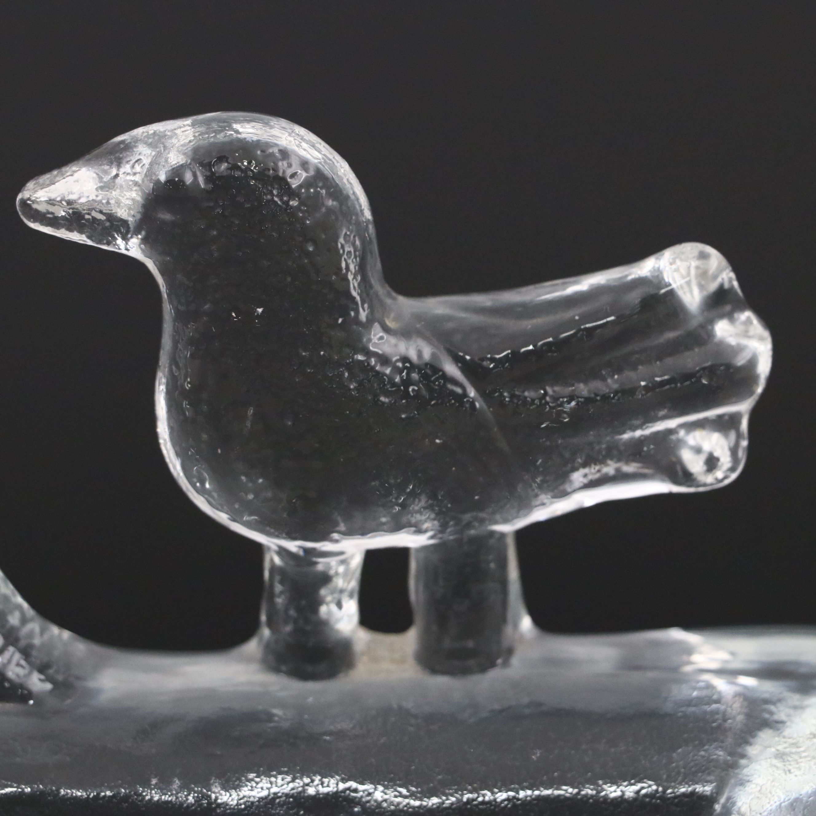 Kosta Boda "Noah" Glass Horse with Bird, 1970s