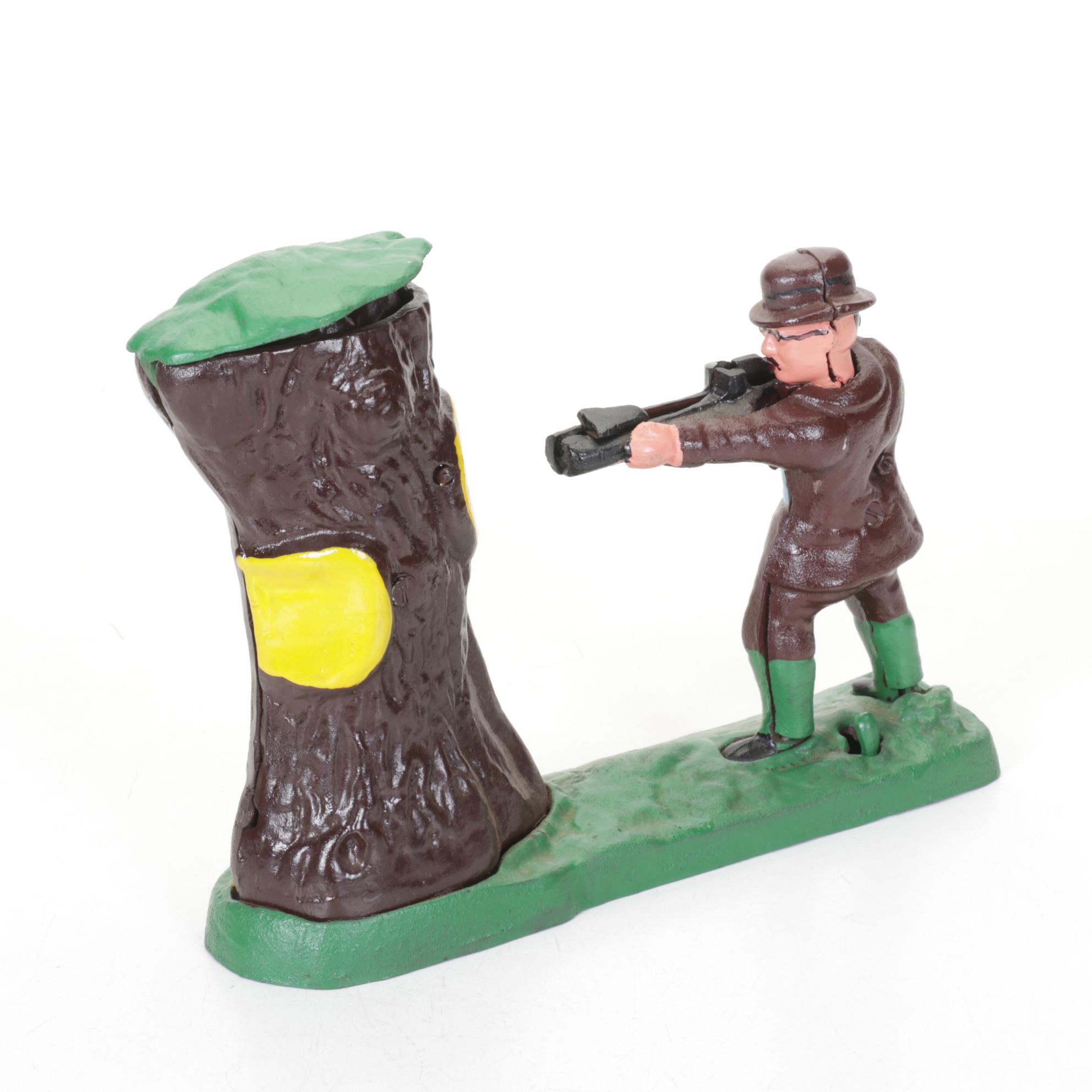 Cast Iron Uncle Sam & Other Novelty Coin Banks
