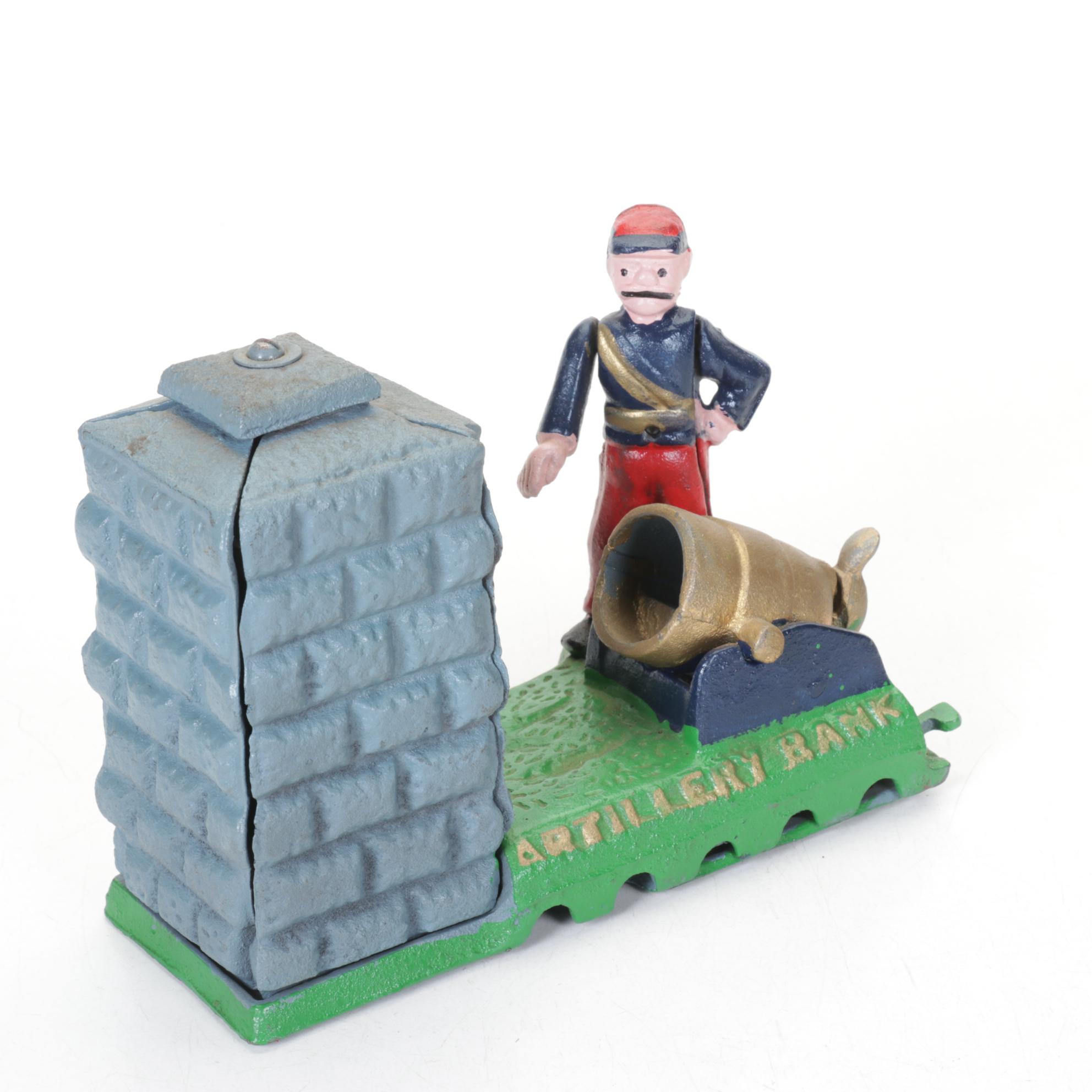 Cast Iron Uncle Sam & Other Novelty Coin Banks