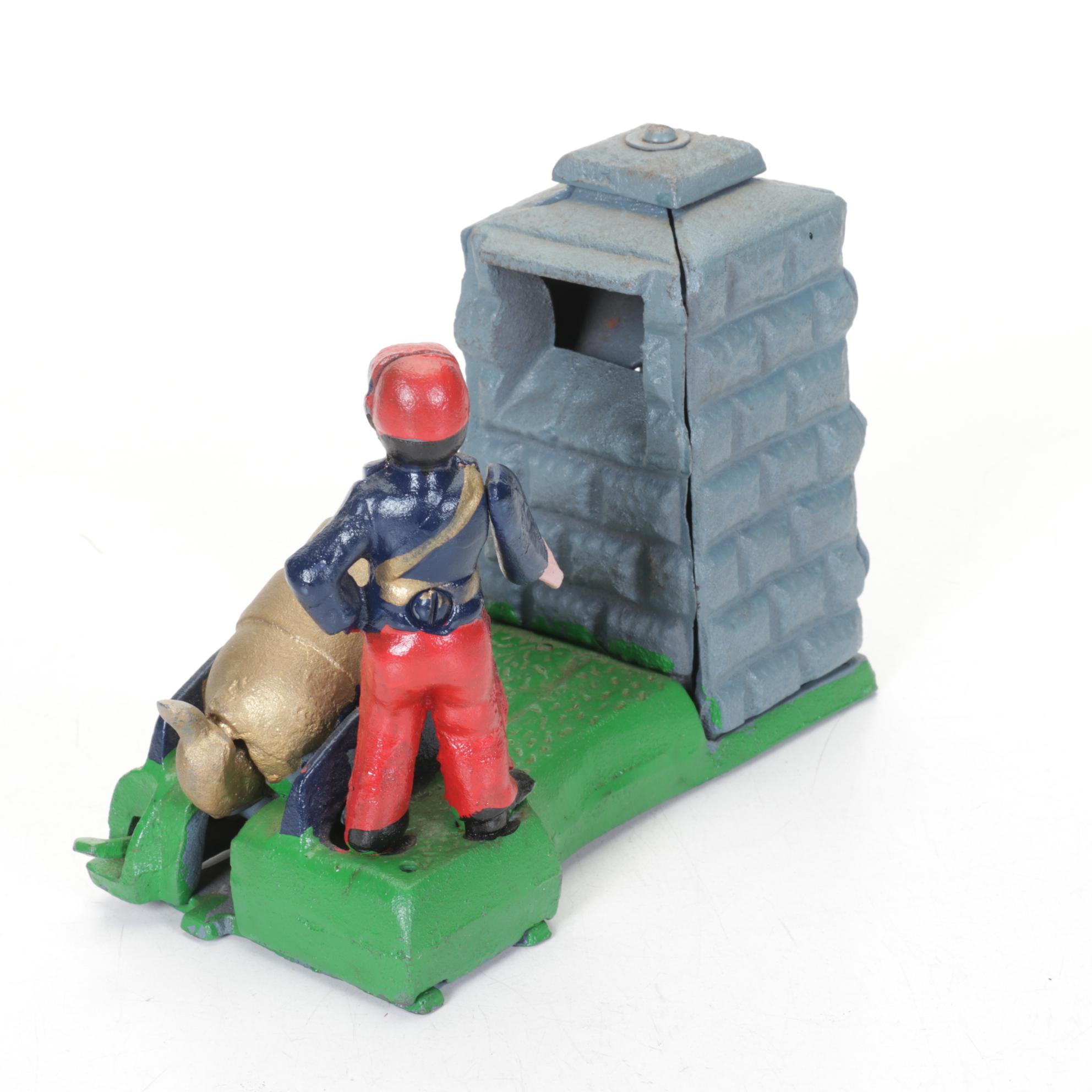 Cast Iron Uncle Sam & Other Novelty Coin Banks