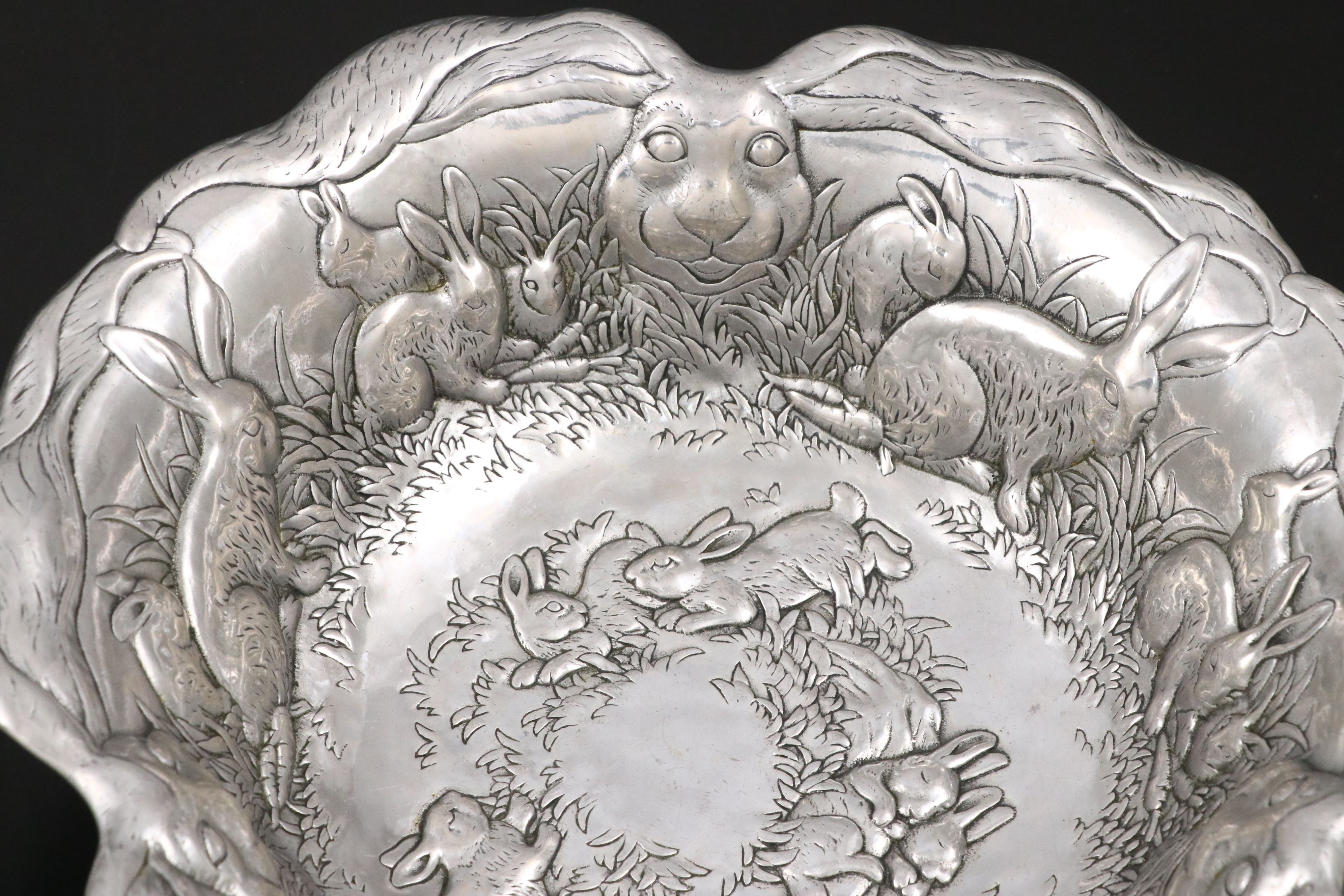 Arthur Court "Bunnies Salad Serving Bowl" and Other Aluminum Serveware