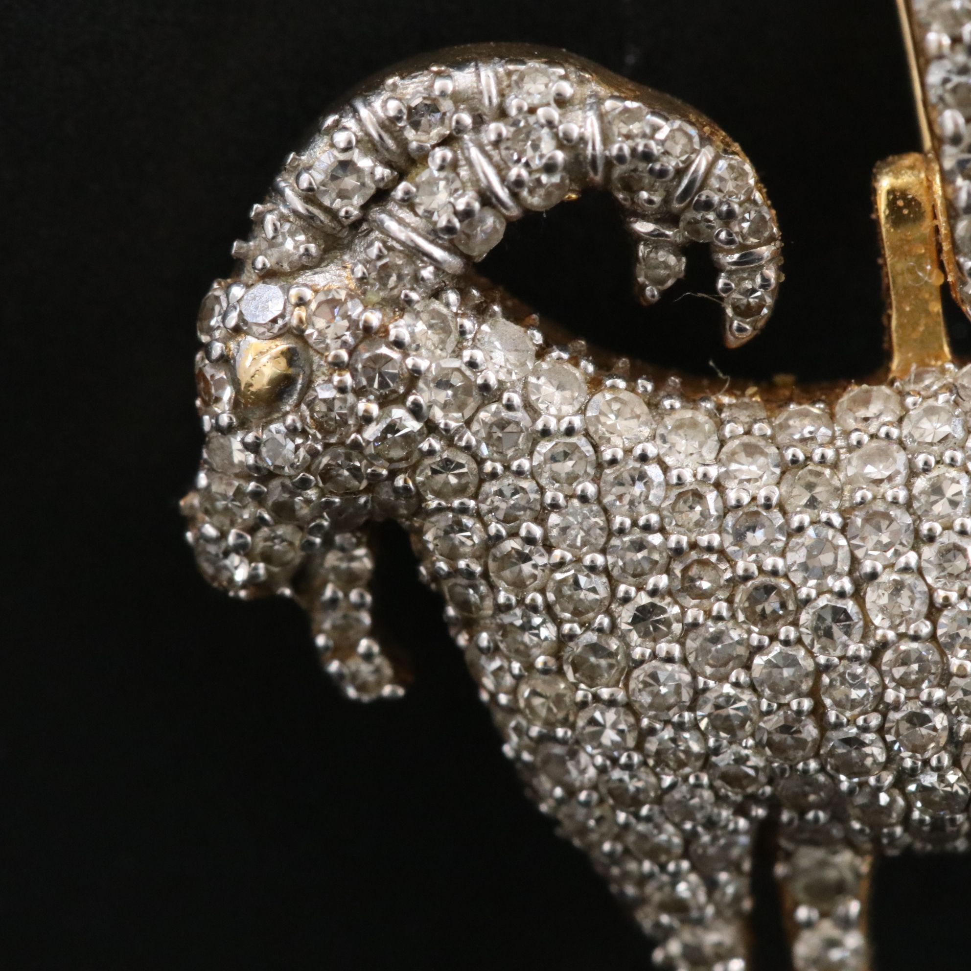 10K 1.20 CTW Diamond Goat Pendant