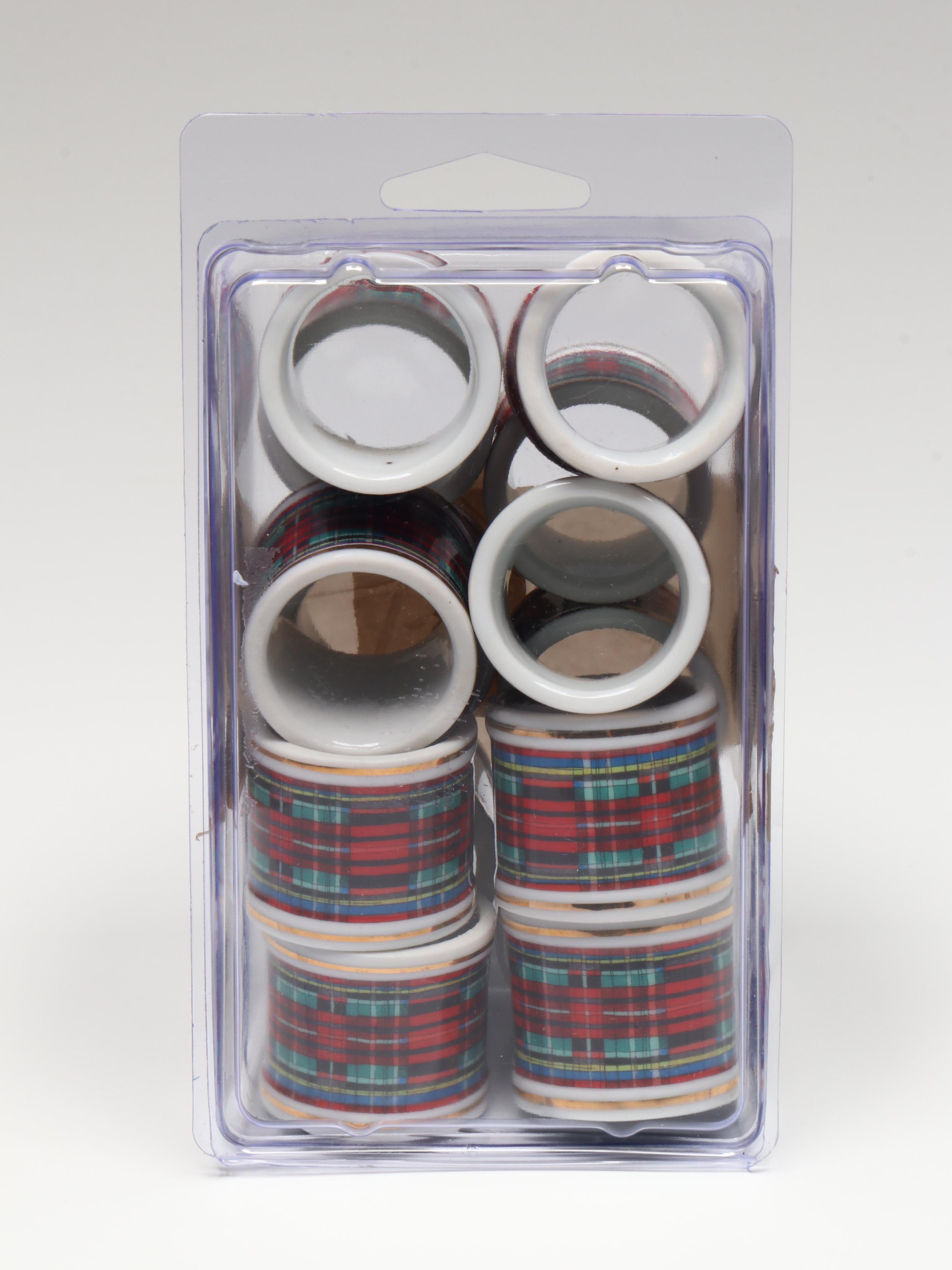 Vintage Homer Laughlin Christmas Plates with Other Holiday Table Decor