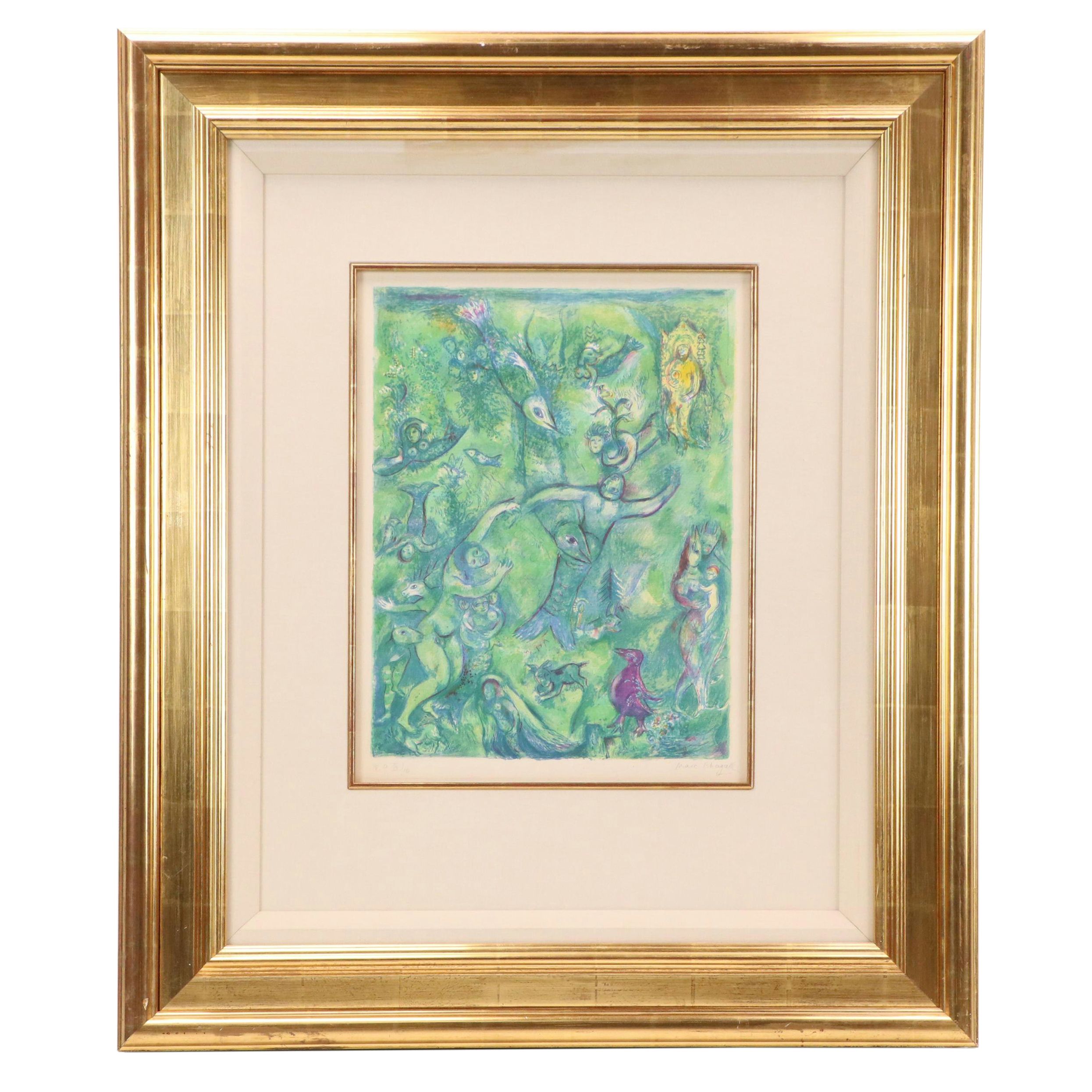Marc Chagall Lithograph "Abdullah Discovered before Him...," 1948
