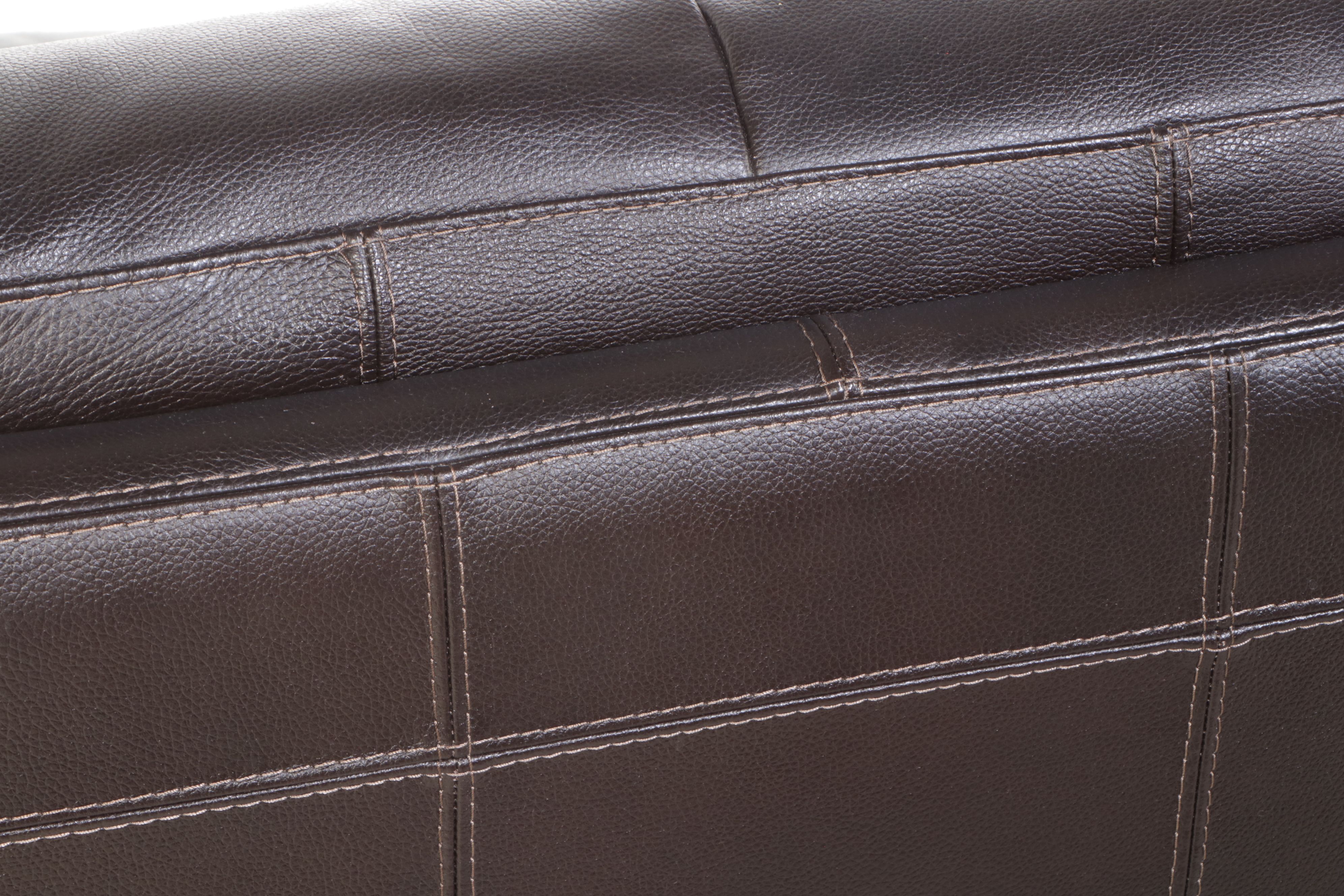 Chateau D'Ax Faux Leather Lounge Chairs with Ottoman