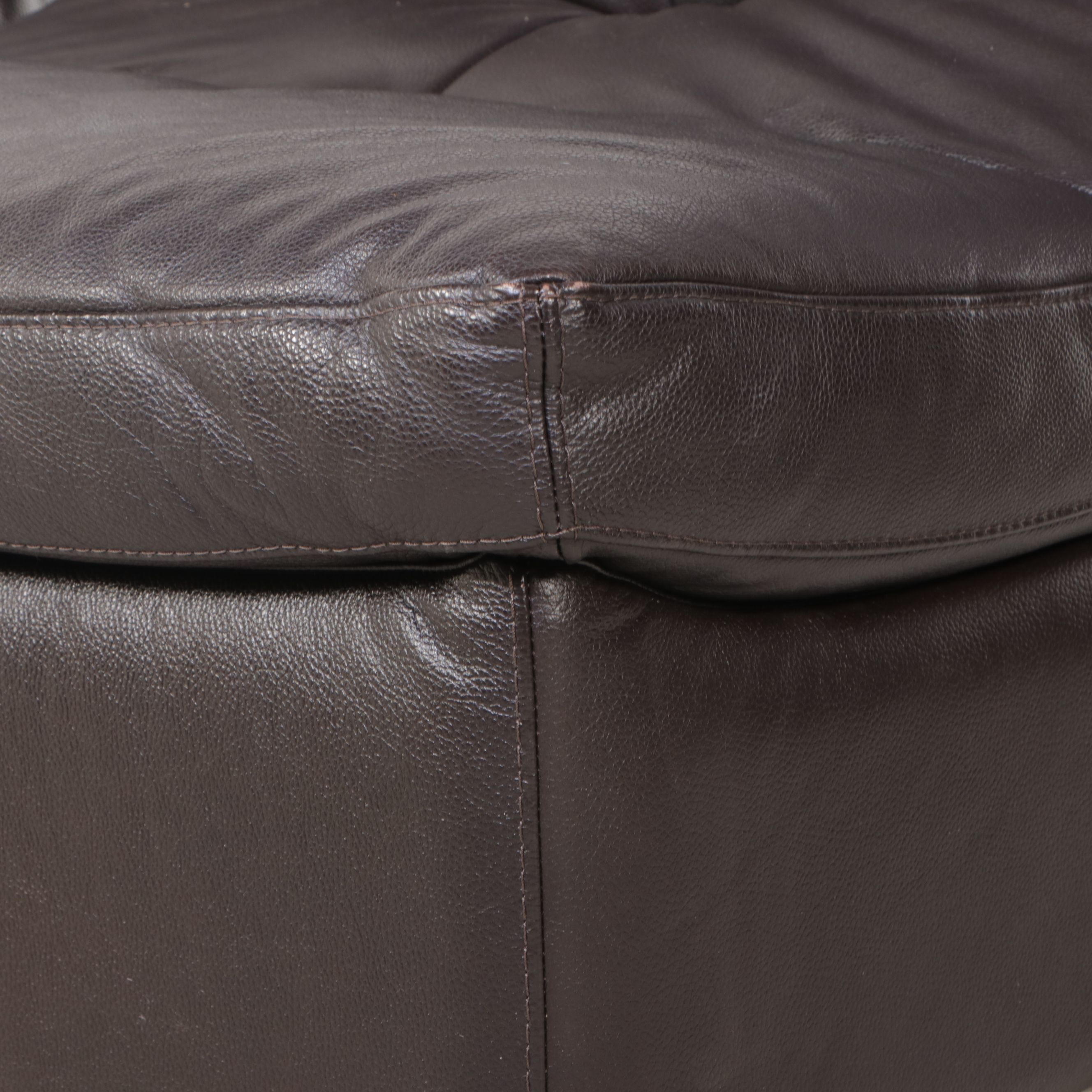 Chateau D'Ax Faux Leather Lounge Chairs with Ottoman