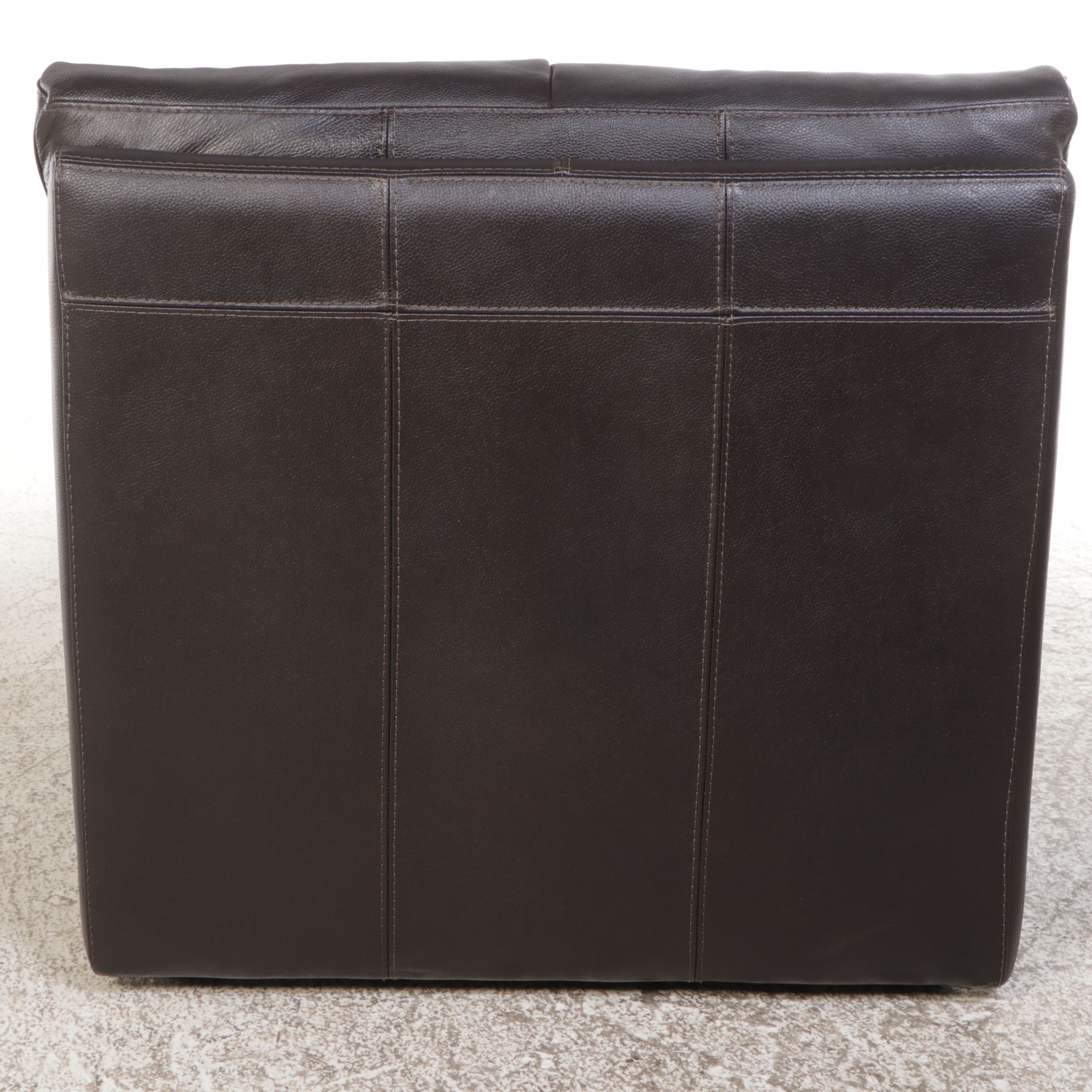 Chateau D'Ax Faux Leather Lounge Chairs with Ottoman