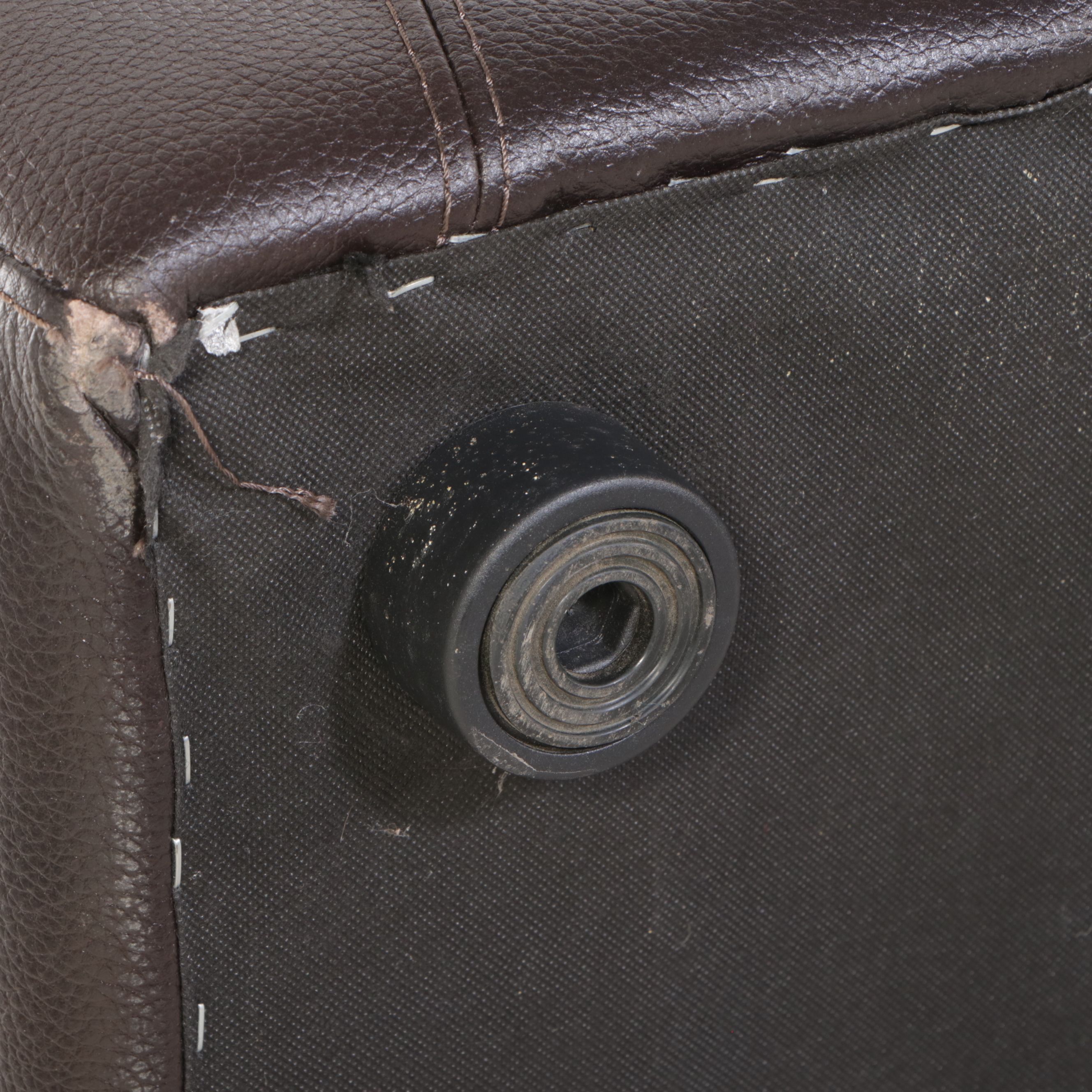 Chateau D'Ax Faux Leather Lounge Chairs with Ottoman