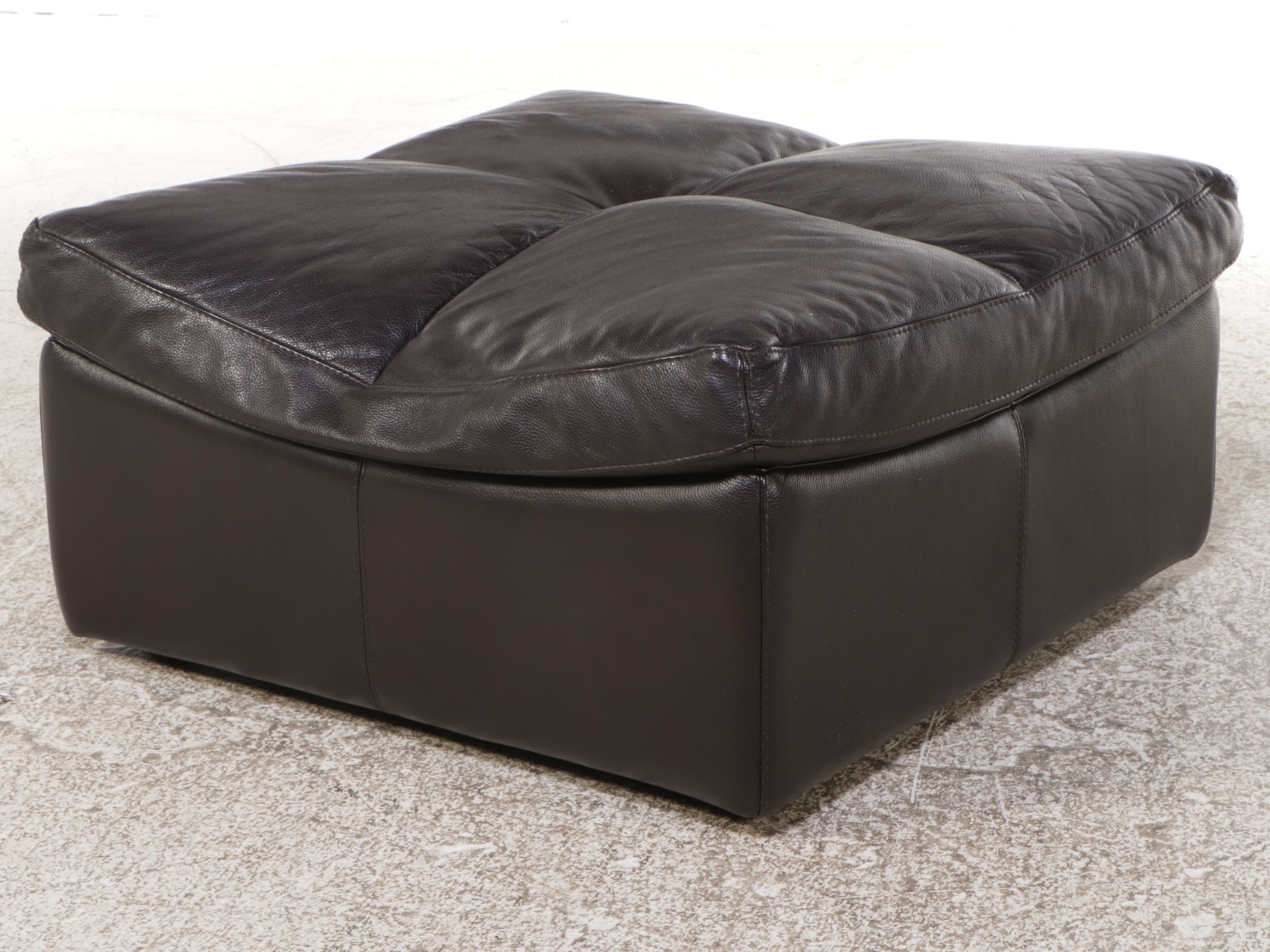 Chateau D'Ax Faux Leather Lounge Chairs with Ottoman