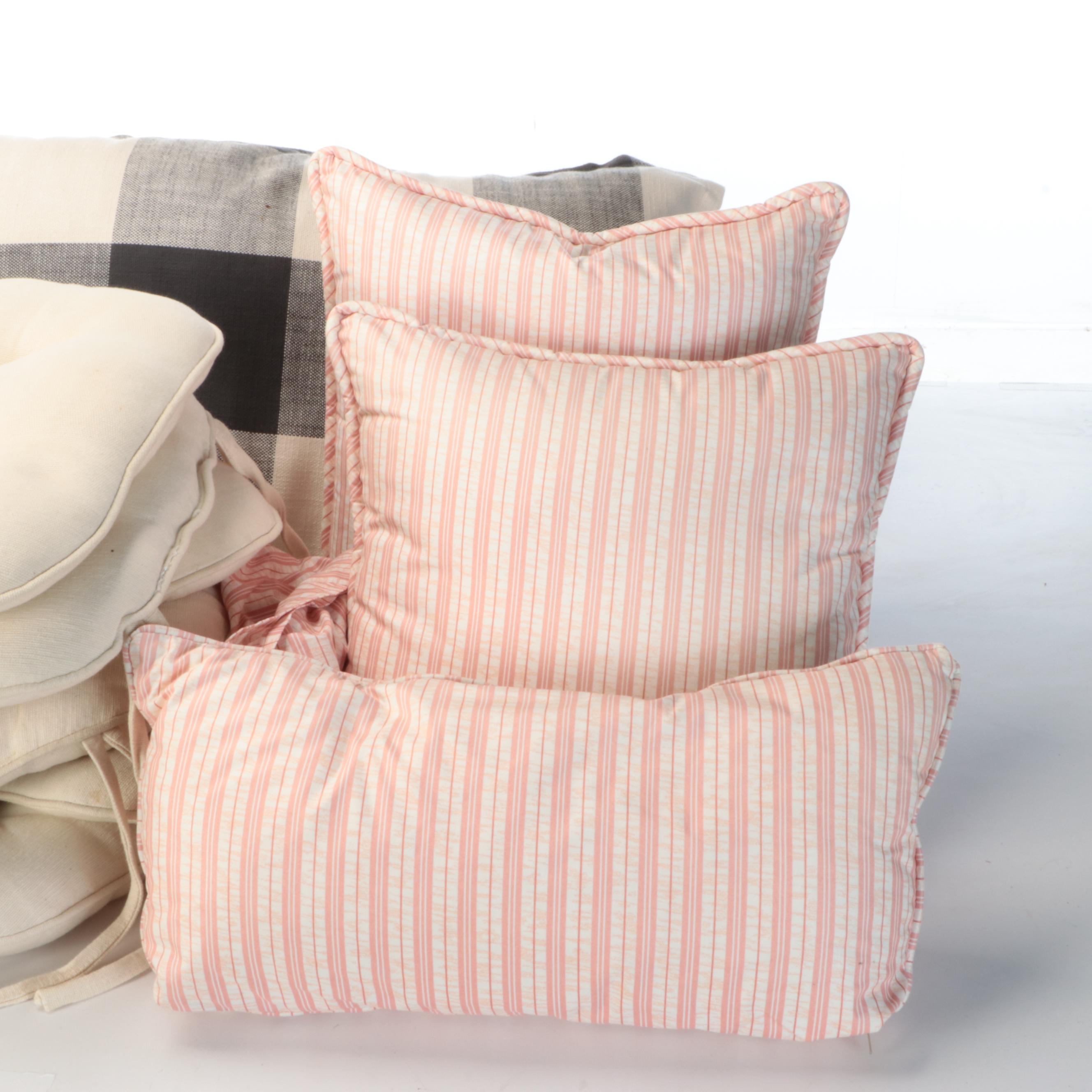 Pottery Barn and More Throw Pillows with Seat Cushions