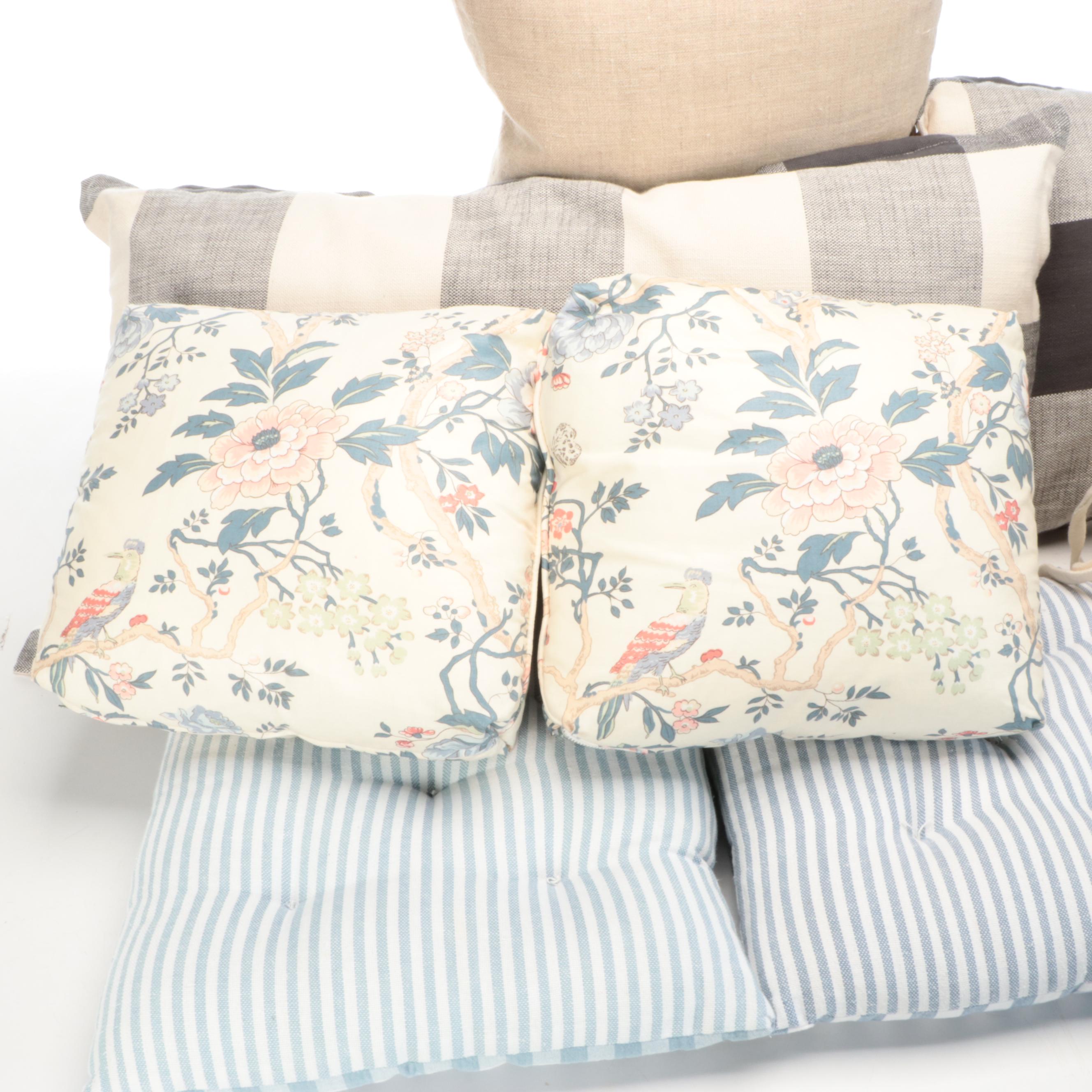 Pottery Barn and More Throw Pillows with Seat Cushions