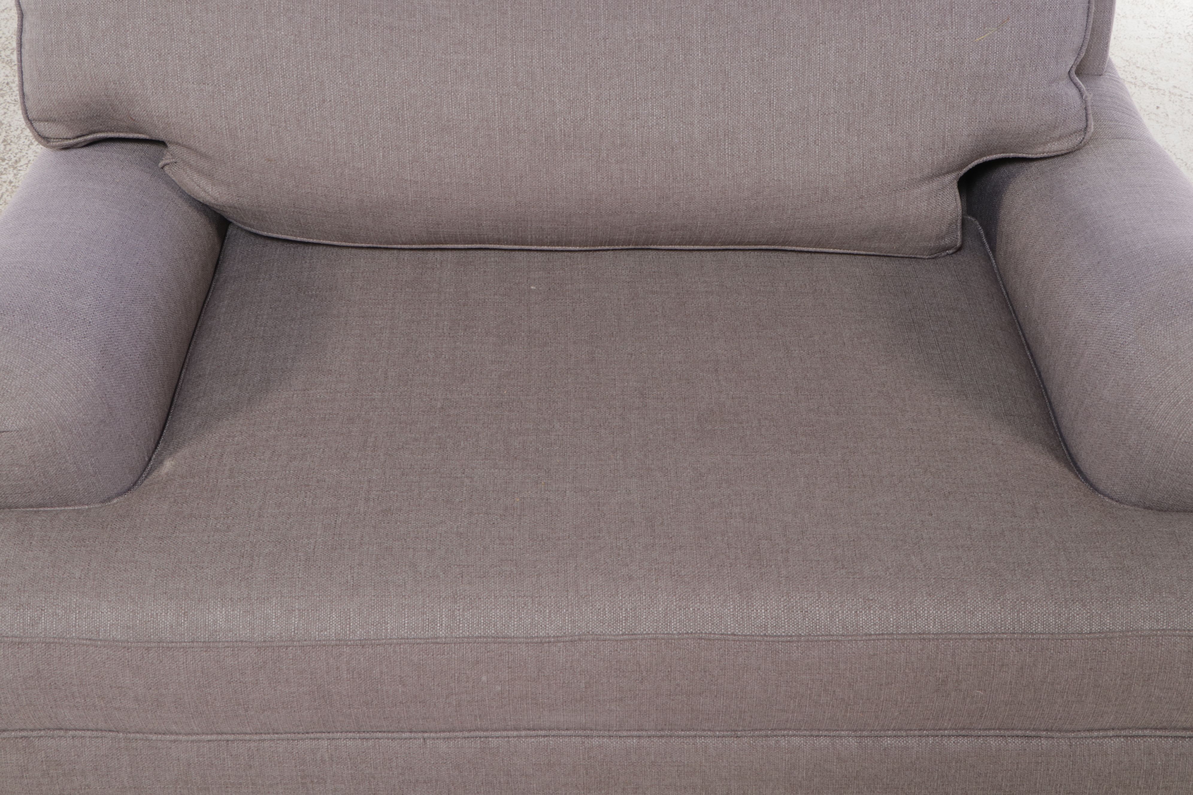 Kroehler Contemporary Grey Upholstered Lounge Chair with Ottoman