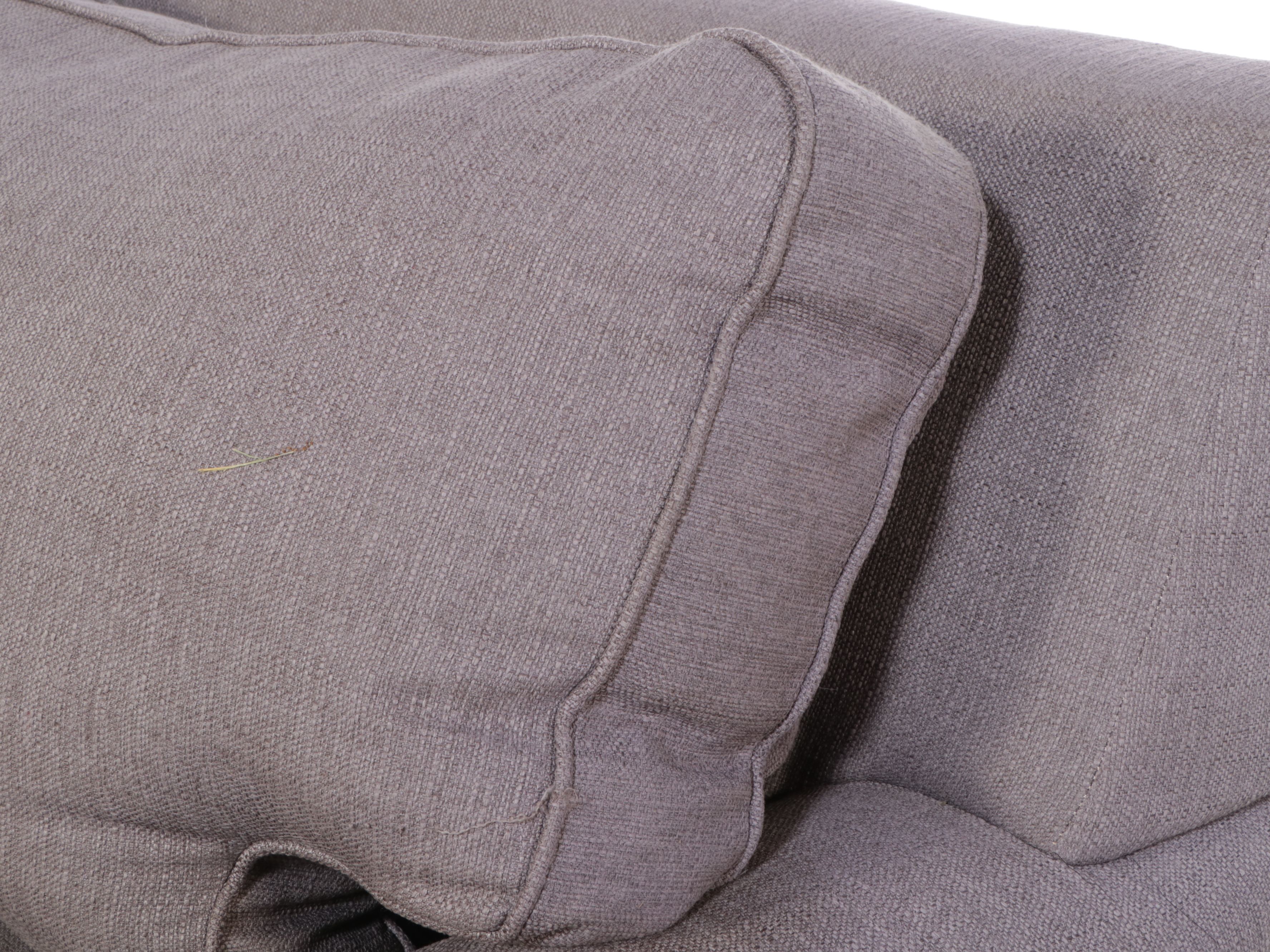 Kroehler Contemporary Grey Upholstered Lounge Chair with Ottoman