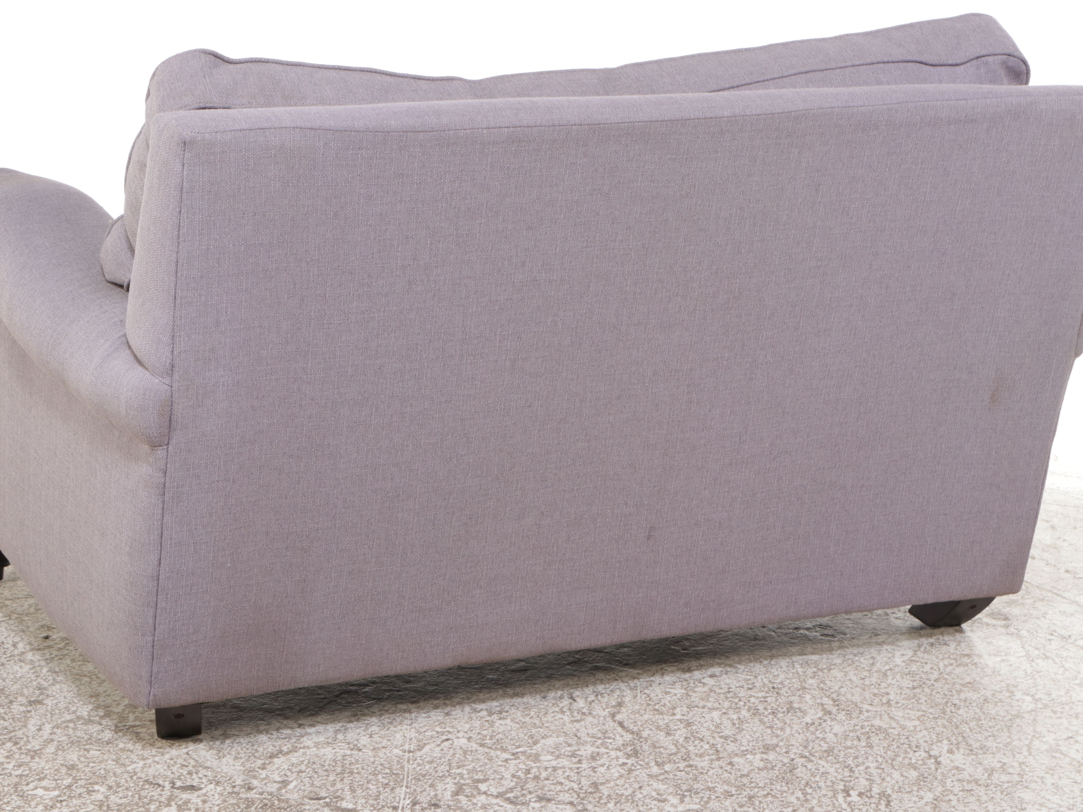 Kroehler Contemporary Grey Upholstered Lounge Chair with Ottoman