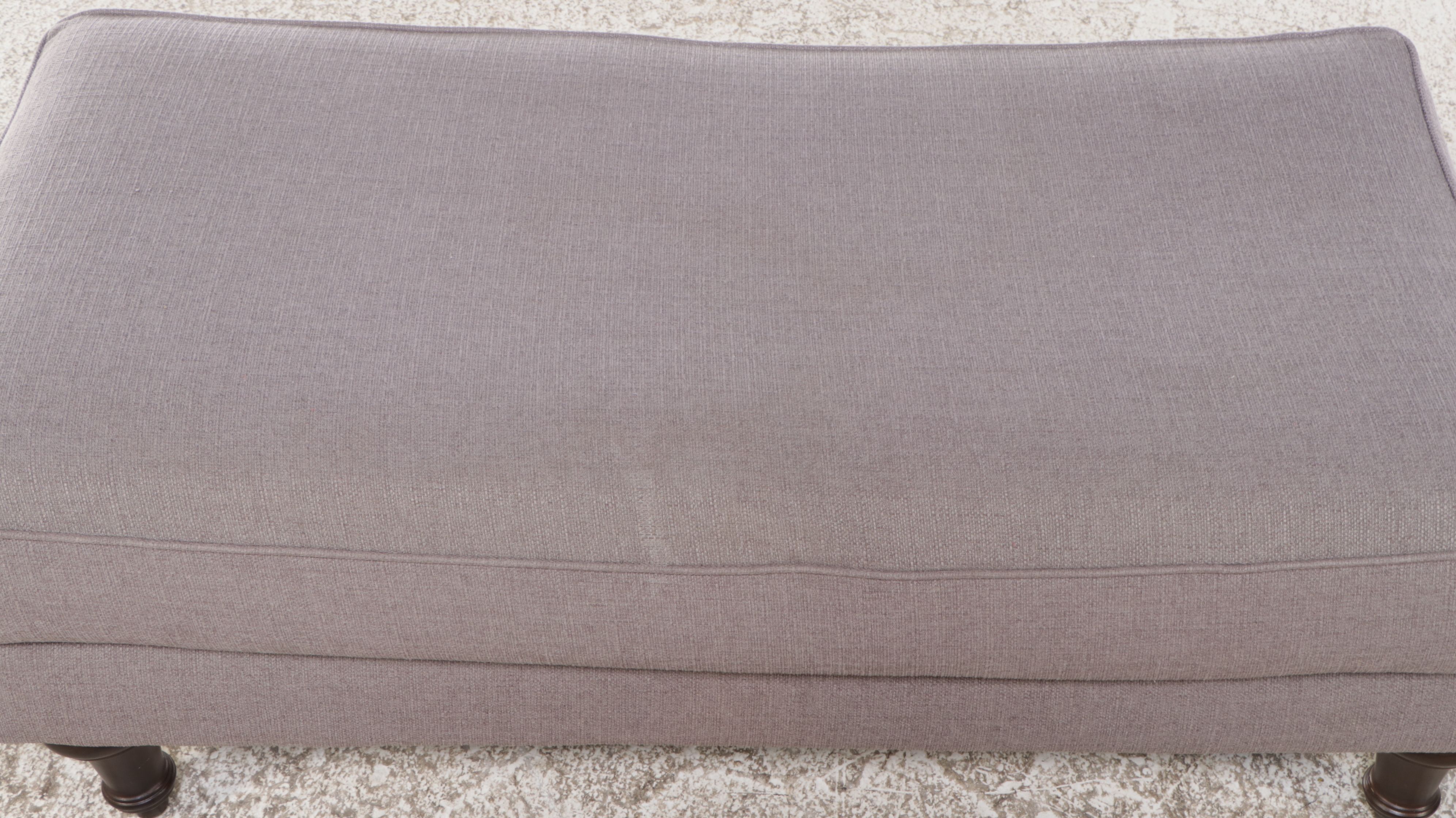 Kroehler Contemporary Grey Upholstered Lounge Chair with Ottoman