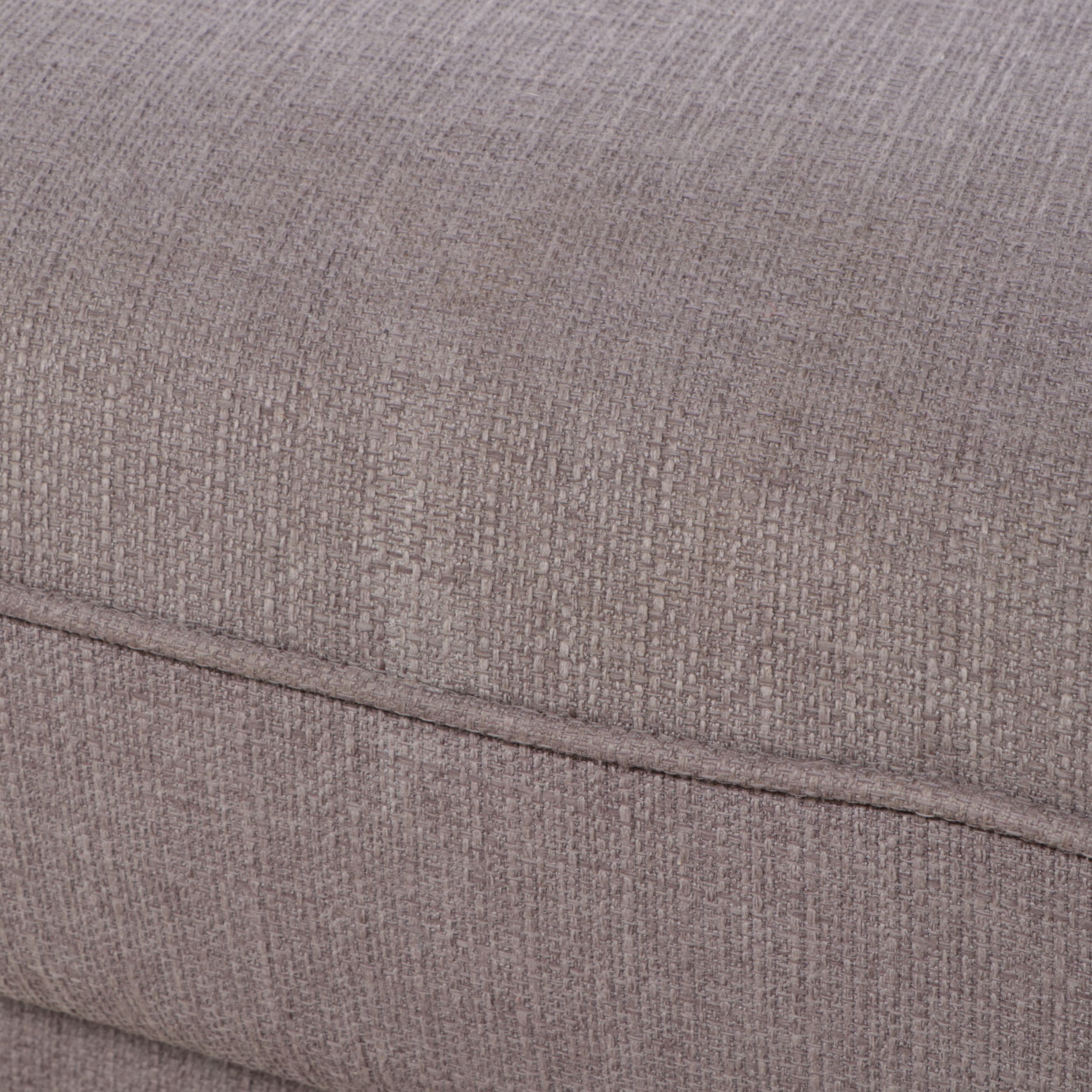 Kroehler Contemporary Grey Upholstered Lounge Chair with Ottoman