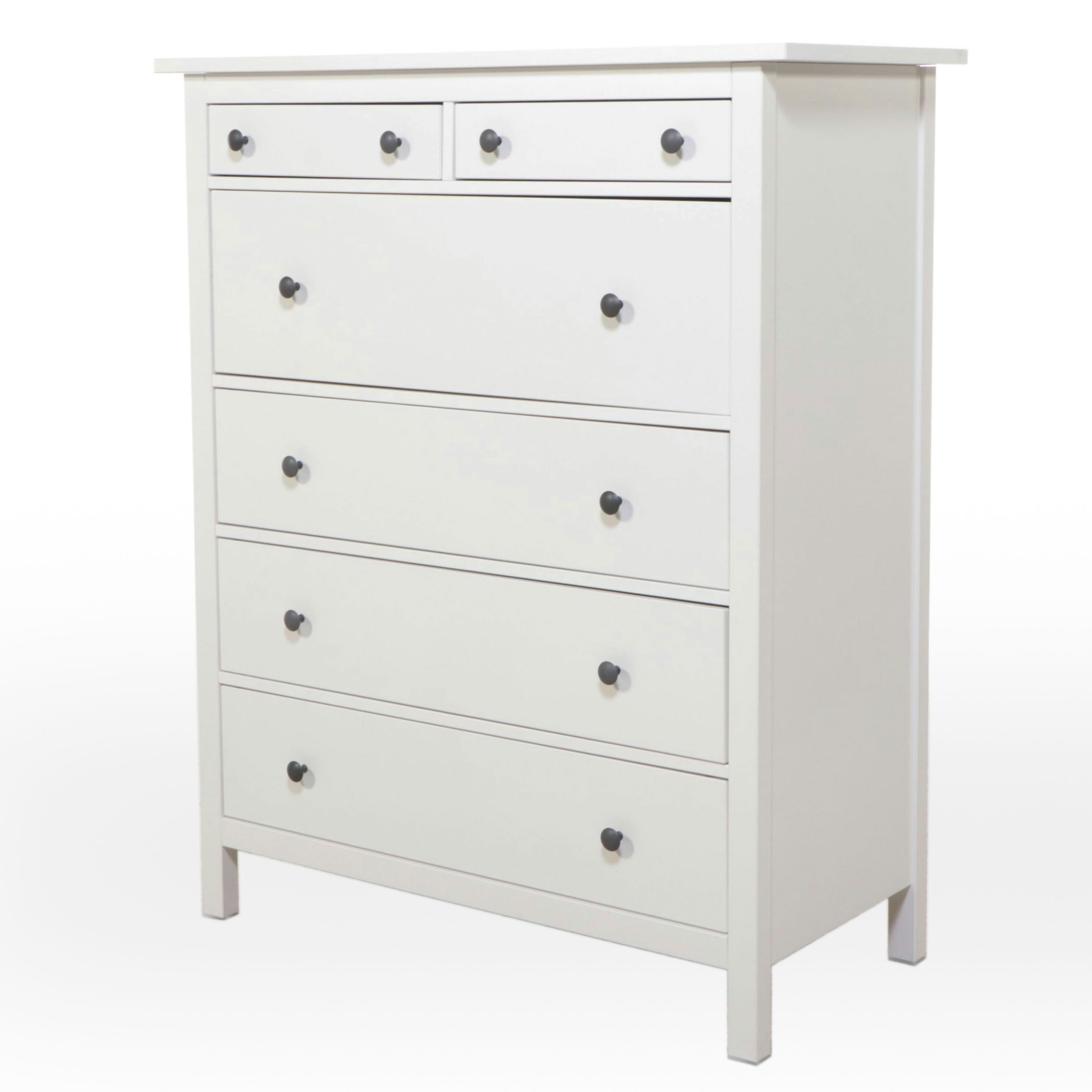 IKEA "HEMNES" Contemporary White-Painted Wood Chest of Drawers