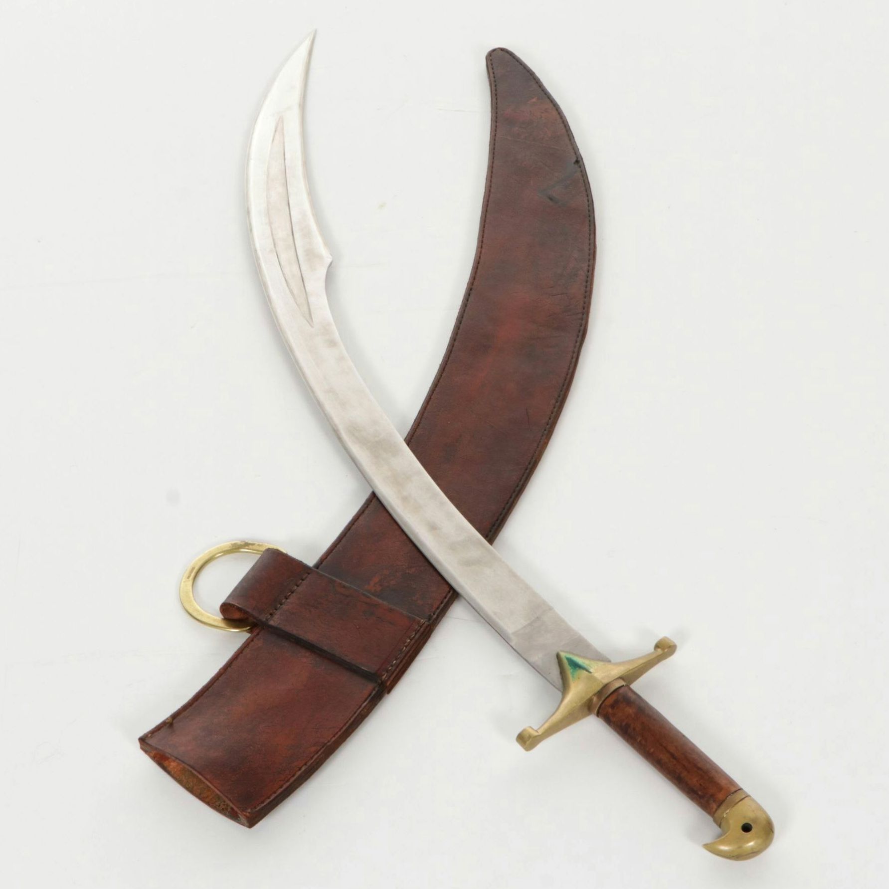 Baladay Scimitar Sword with Leather Scabbard