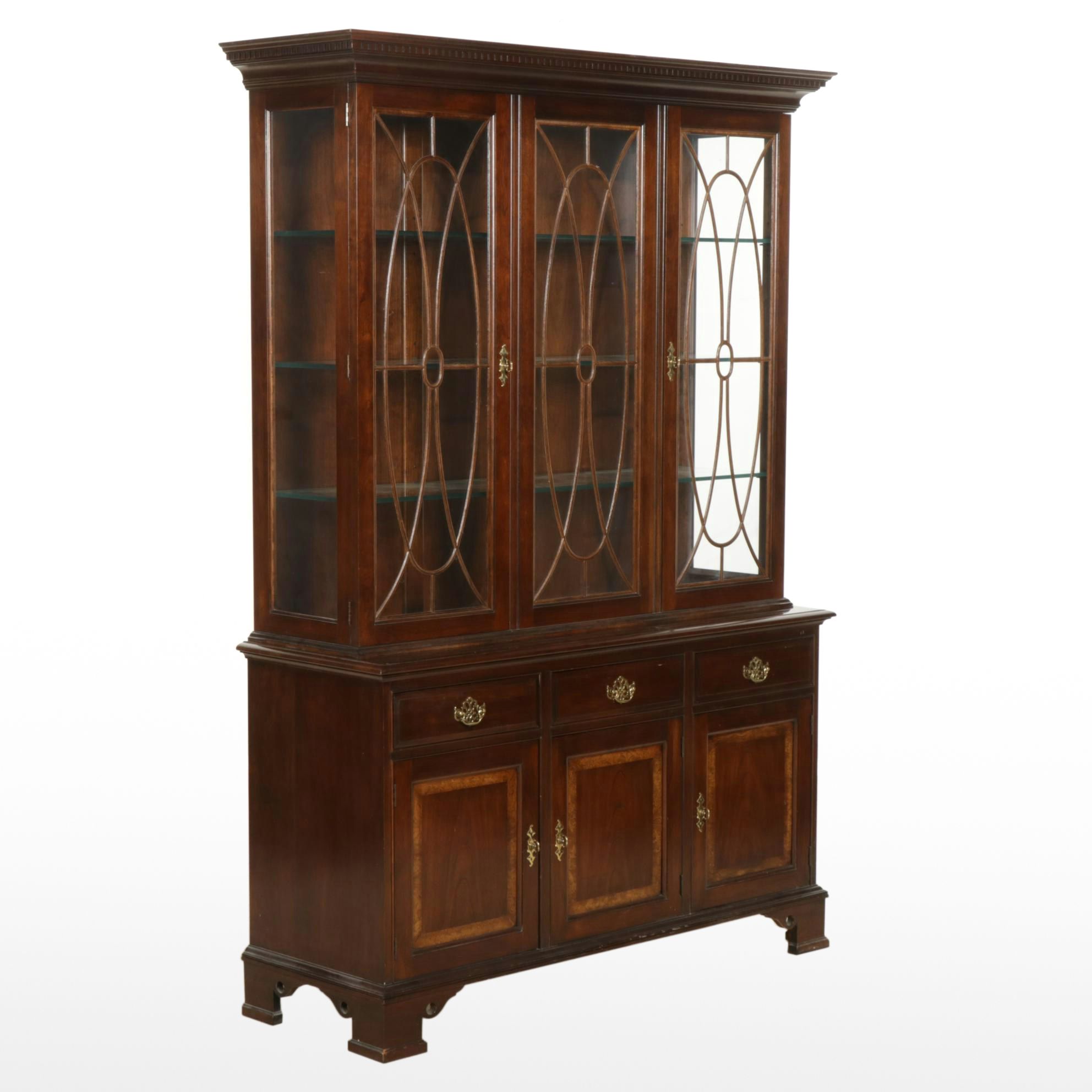 Pennsylvania House Chippendale Style Cherry China Cabinet, Late 20th Century