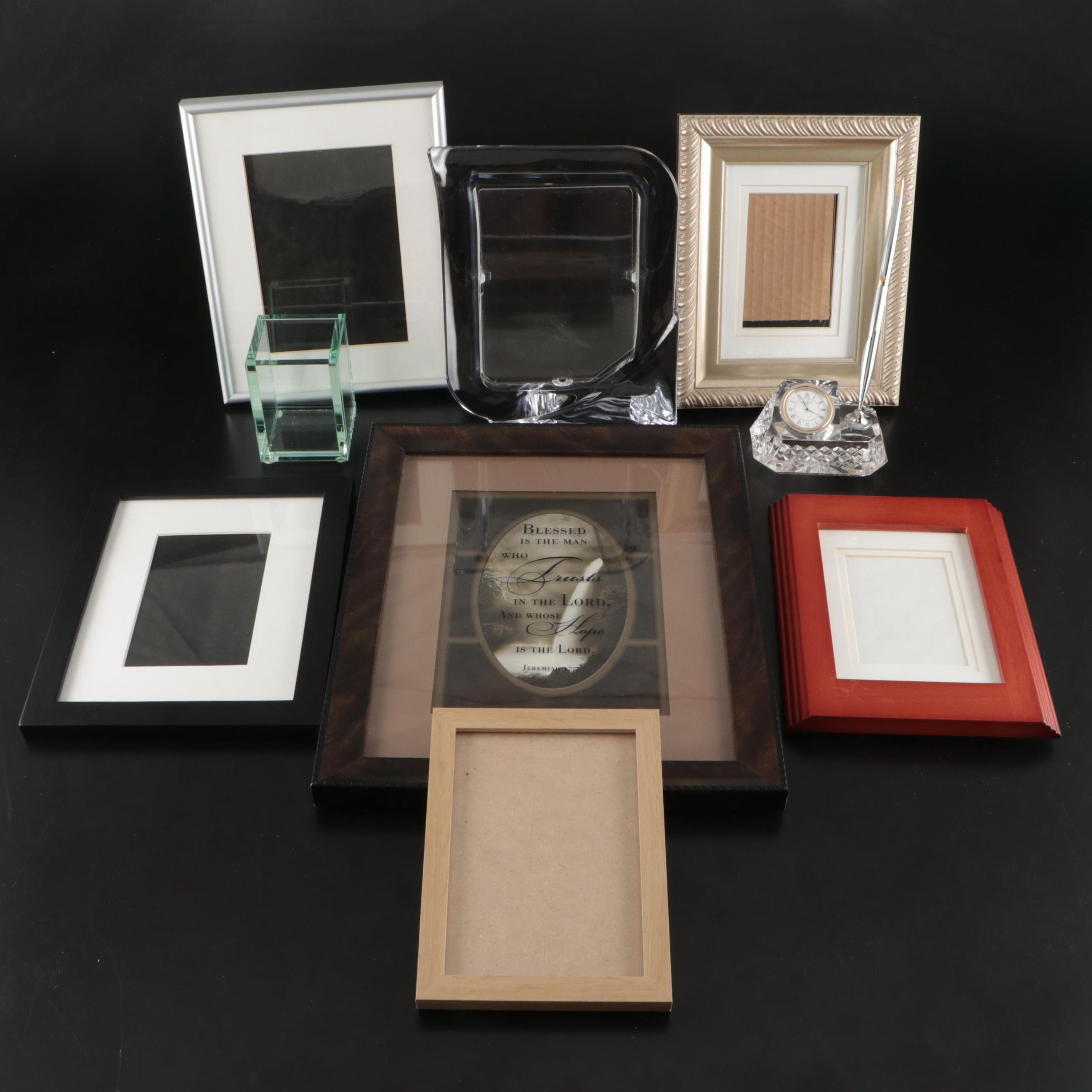 Waterford Crystal Desk Clock & Pen, Umbra, Room Essentials, More Frames