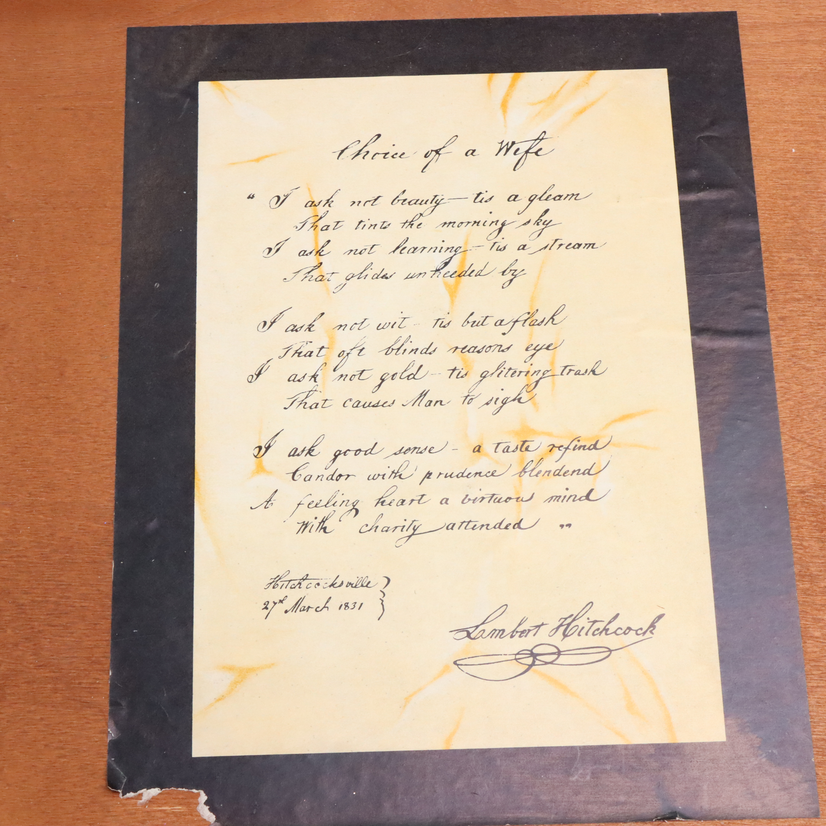 Lambert Hitchcock Traditional Style Hand Stenciled Maple Writing Desk