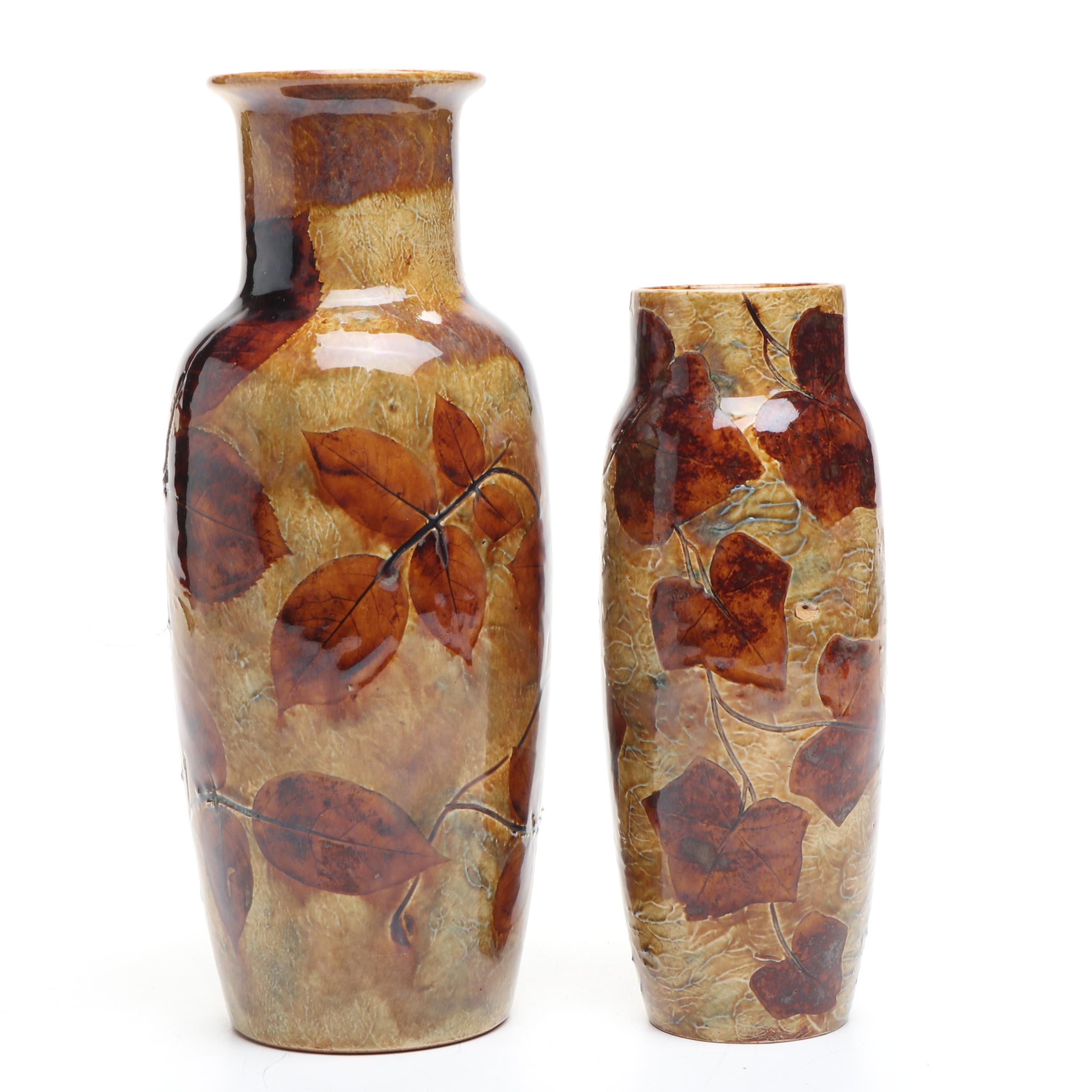 Royal Doulton "Autumn Foliage" Ceramic Vases