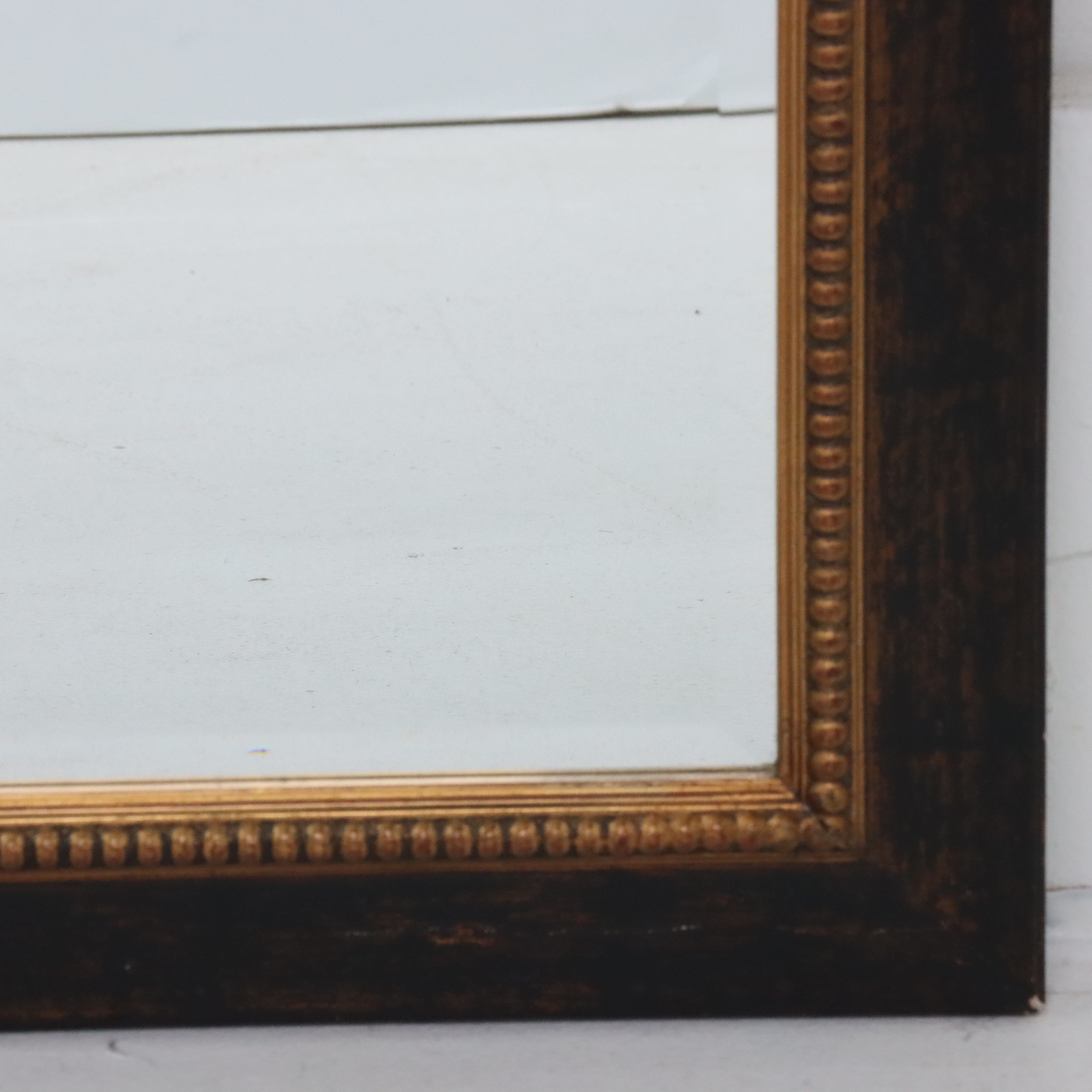 Hanging Wall Mirror with Gilt Beaded Frame
